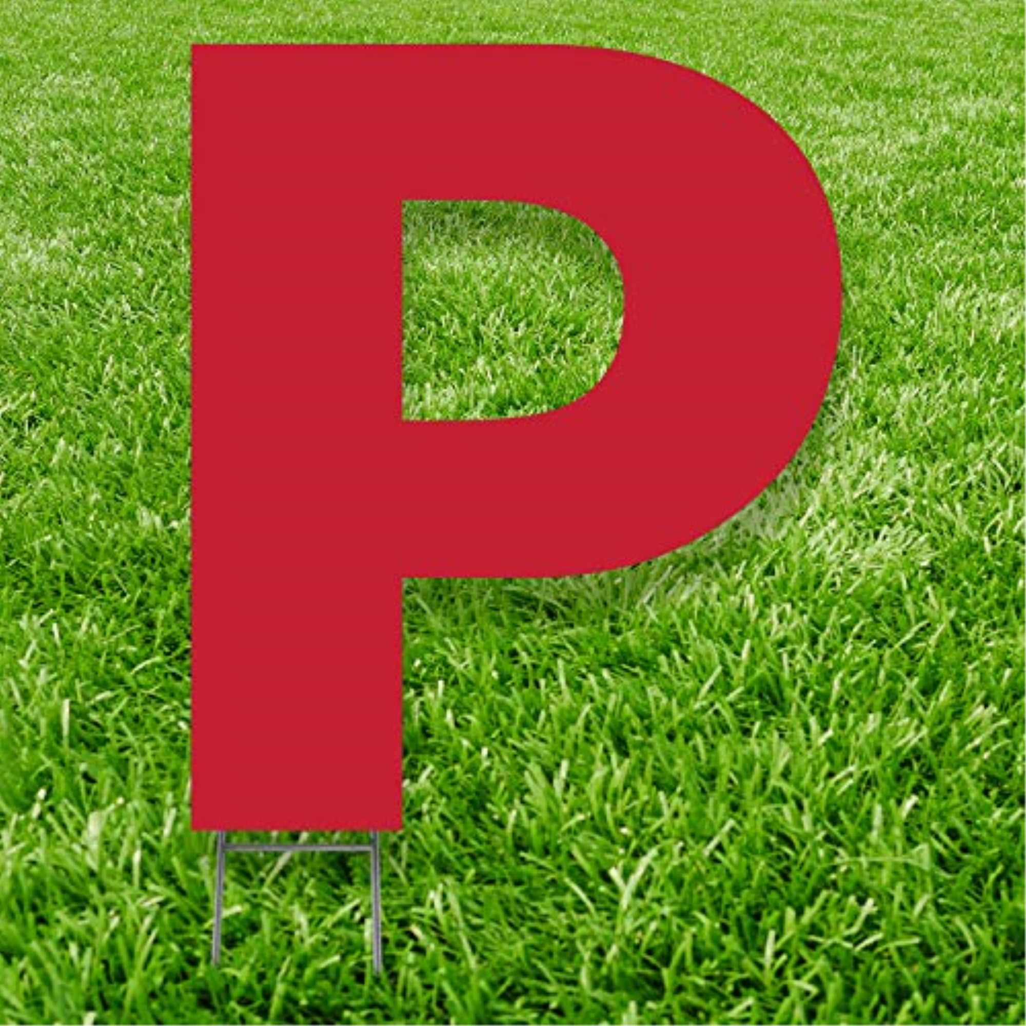 Picture of Advanced Graphics 3258 20 x 15 in. Letter P Yard Sign&#44; Red