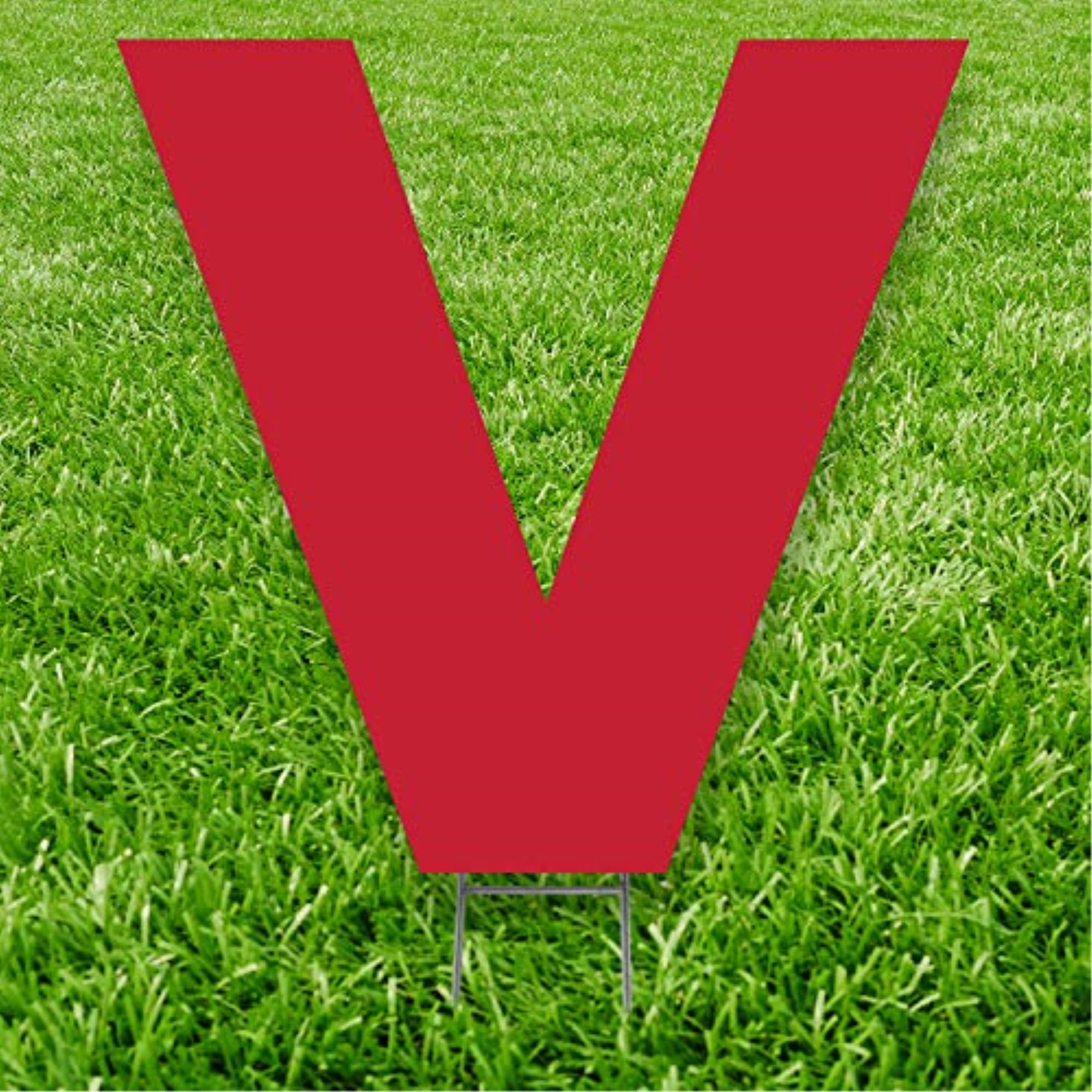 Picture of Advanced Graphics 3264 20 x 15 in. Letter V Yard Sign&#44; Red