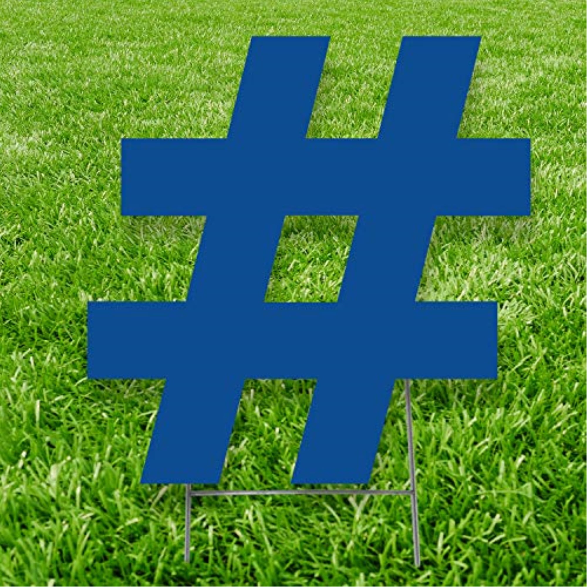 Picture of Advanced Graphics 3279 20 x 15 in. Hash Symbol Outdoor Yard Sign&#44; Blue