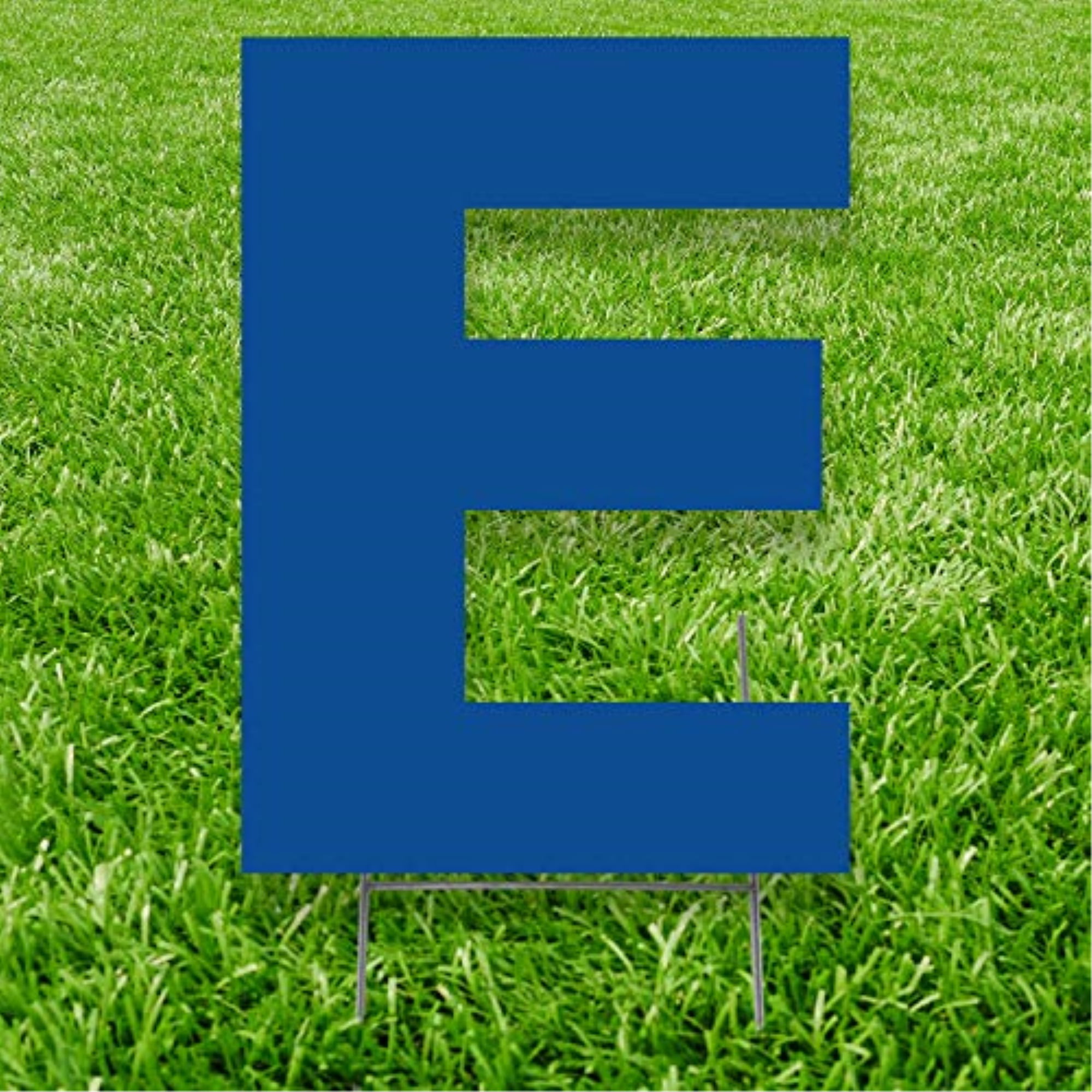 20 x 15 in. Letter E Yard Sign, Blue
