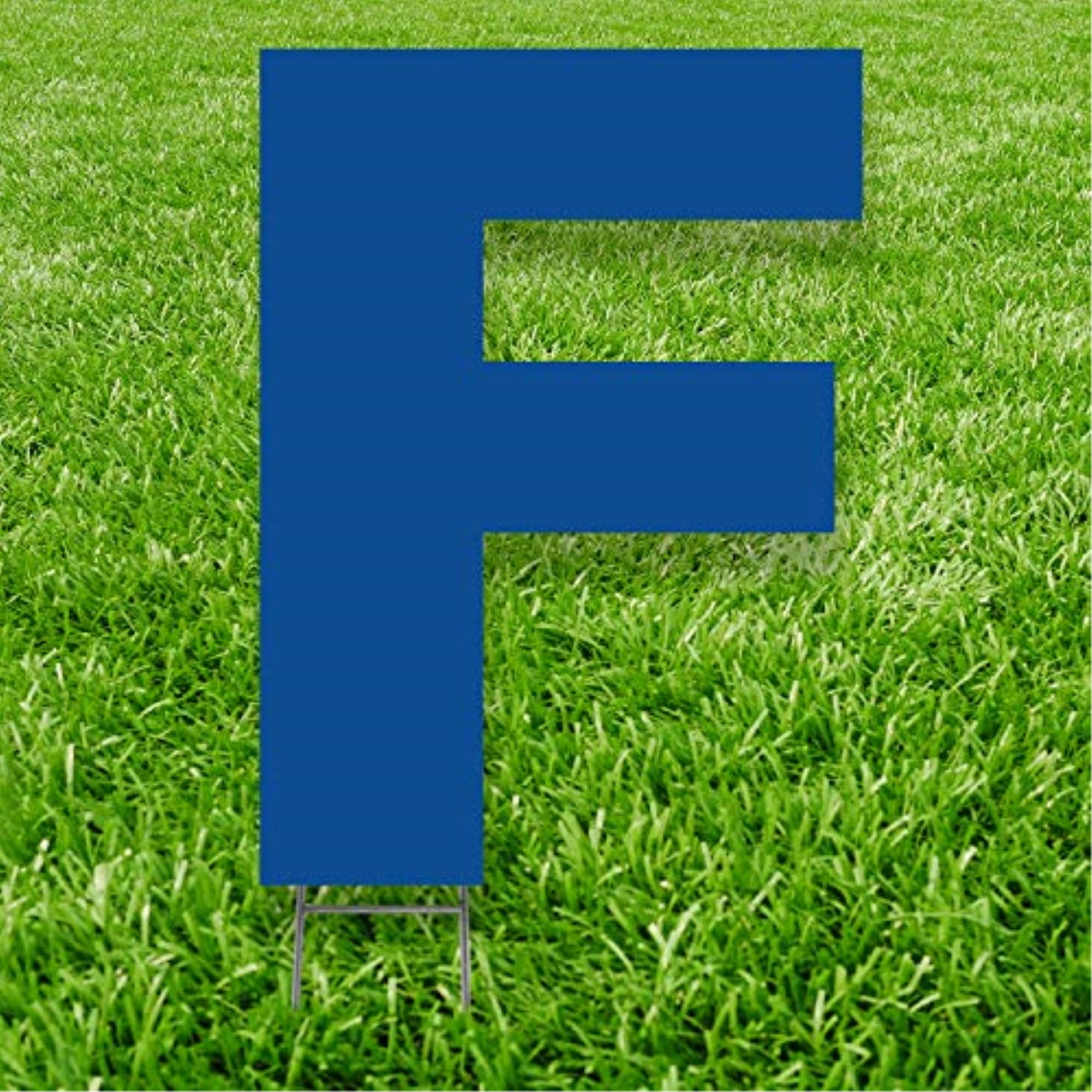 20 x 15 in. Letter F Yard Sign, Blue