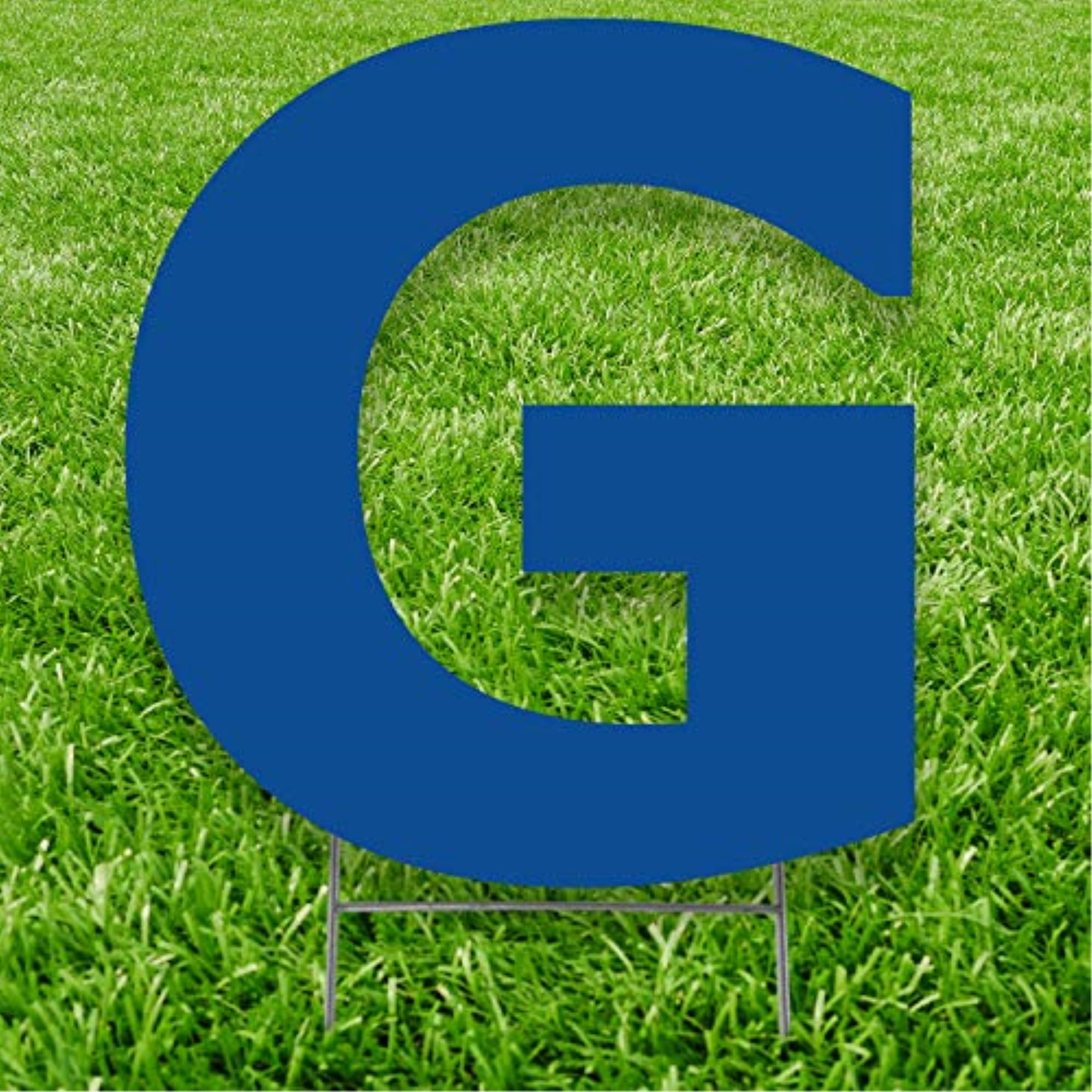 20 x 15 in. Letter G Yard Sign, Blue