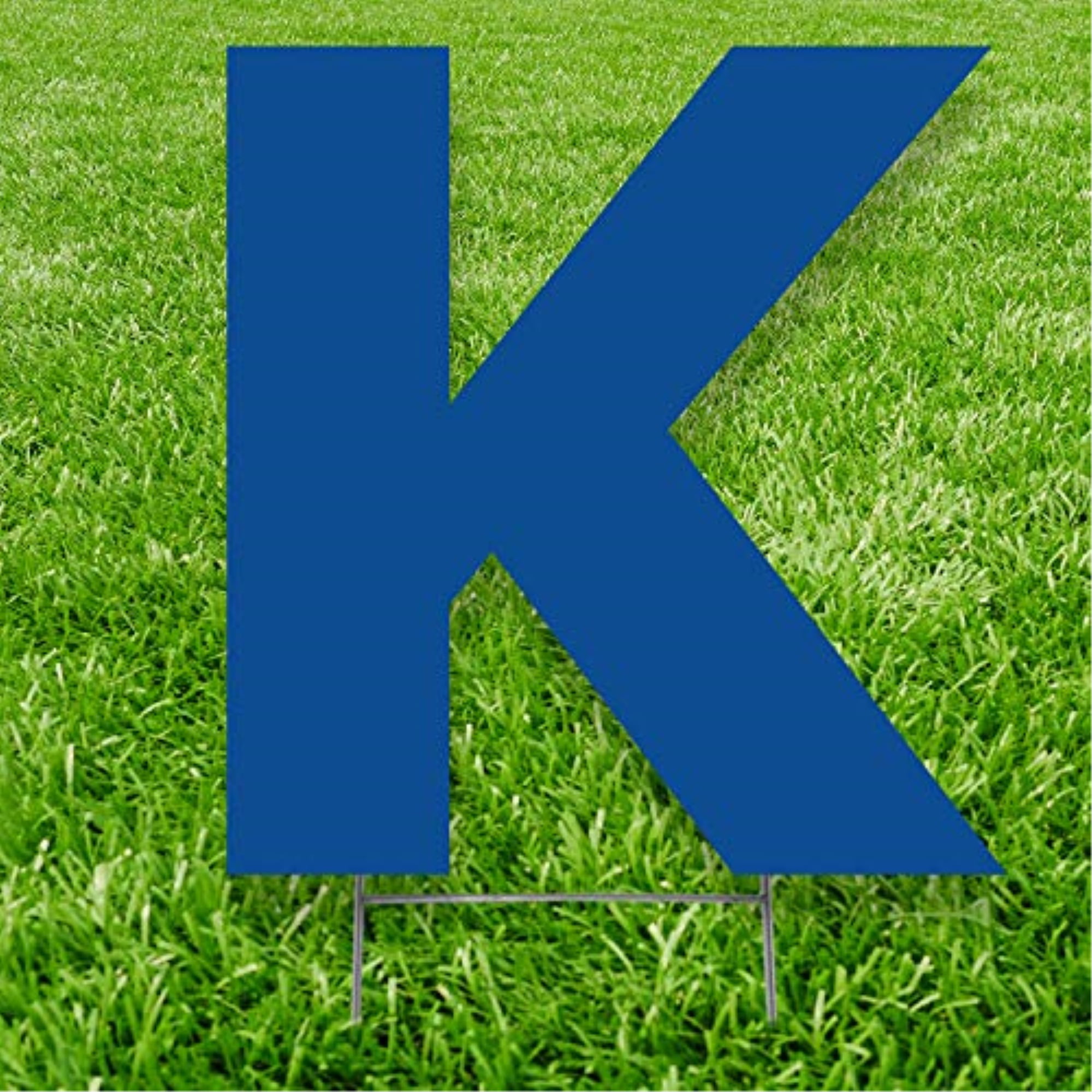 20 x 15 in. Letter K Yard Sign, Blue