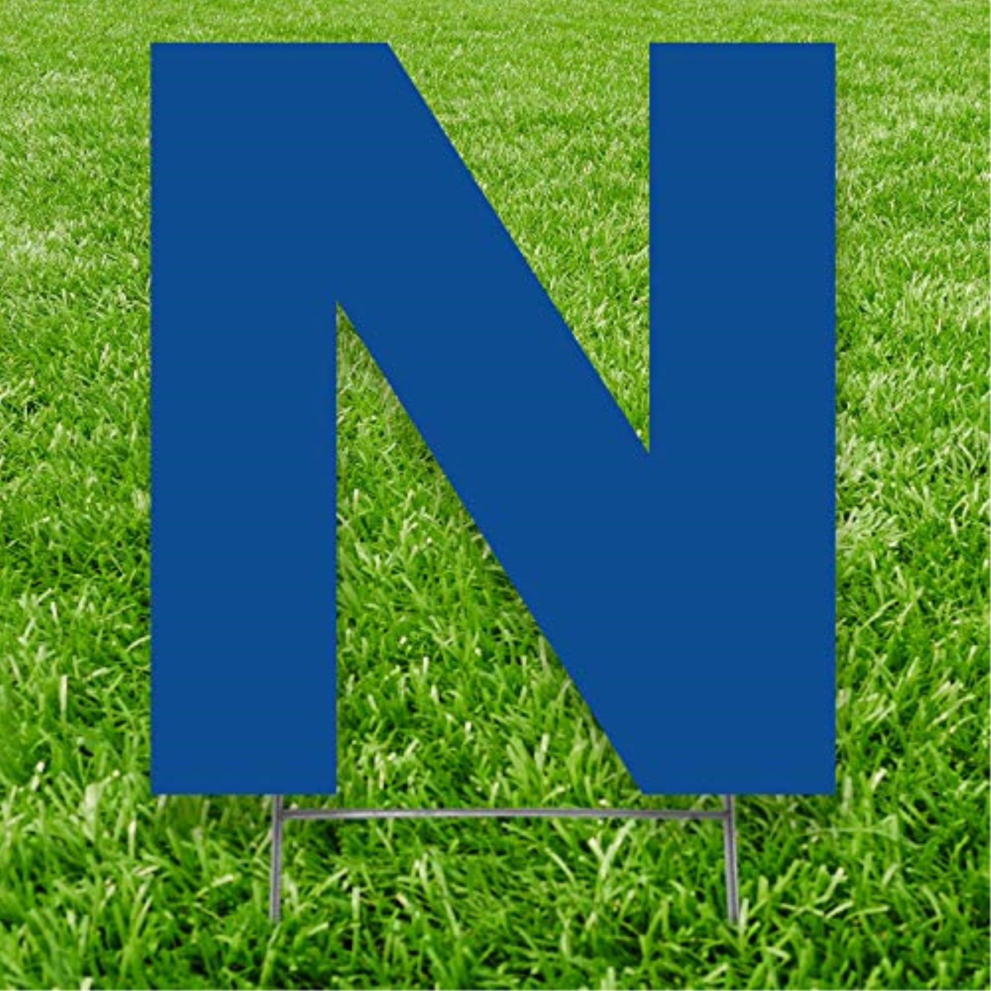 3294 20 x 15 in. Letter N Yard Sign, Blue -  Advanced Graphics