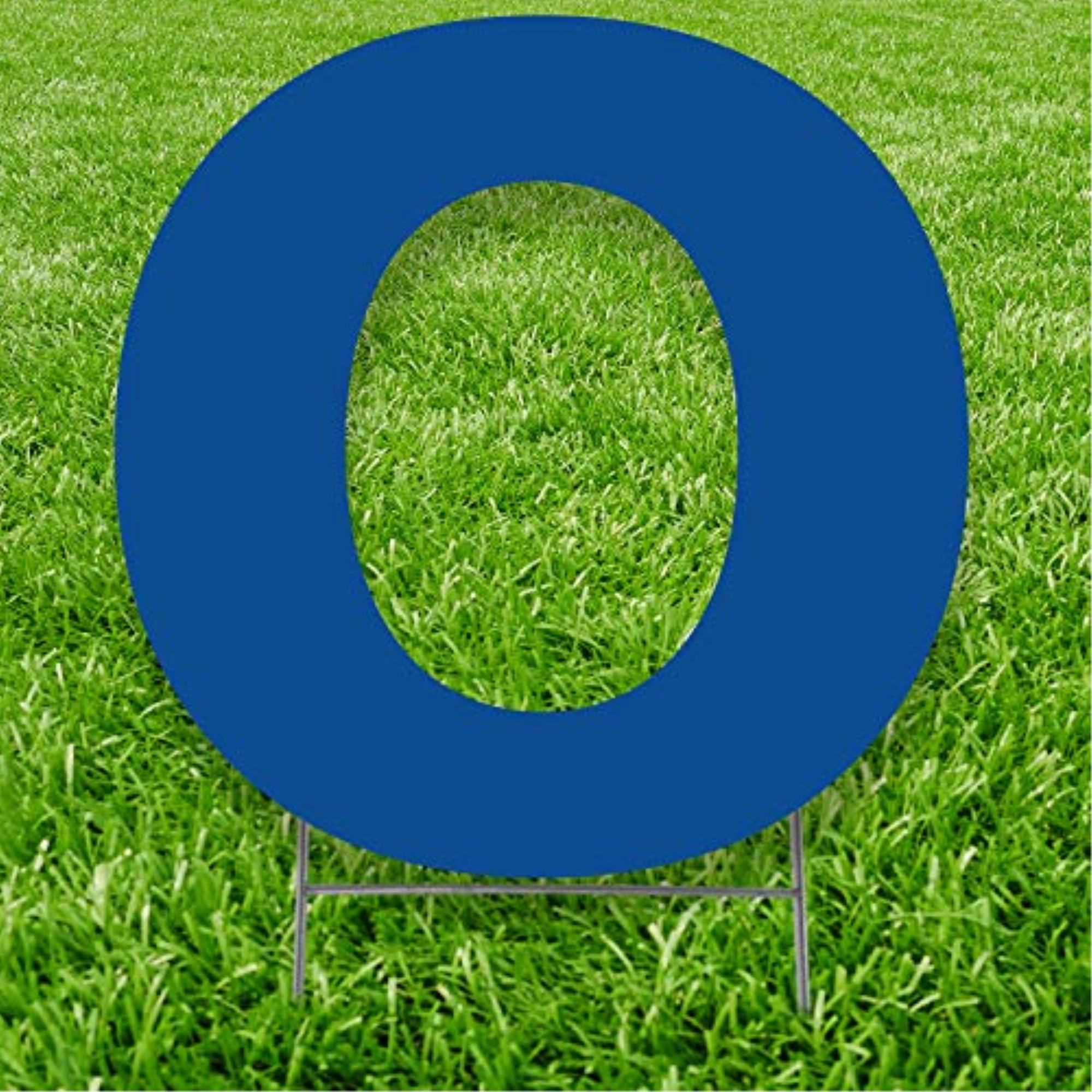20 x 15 in. Letter O Yard Sign, Blue