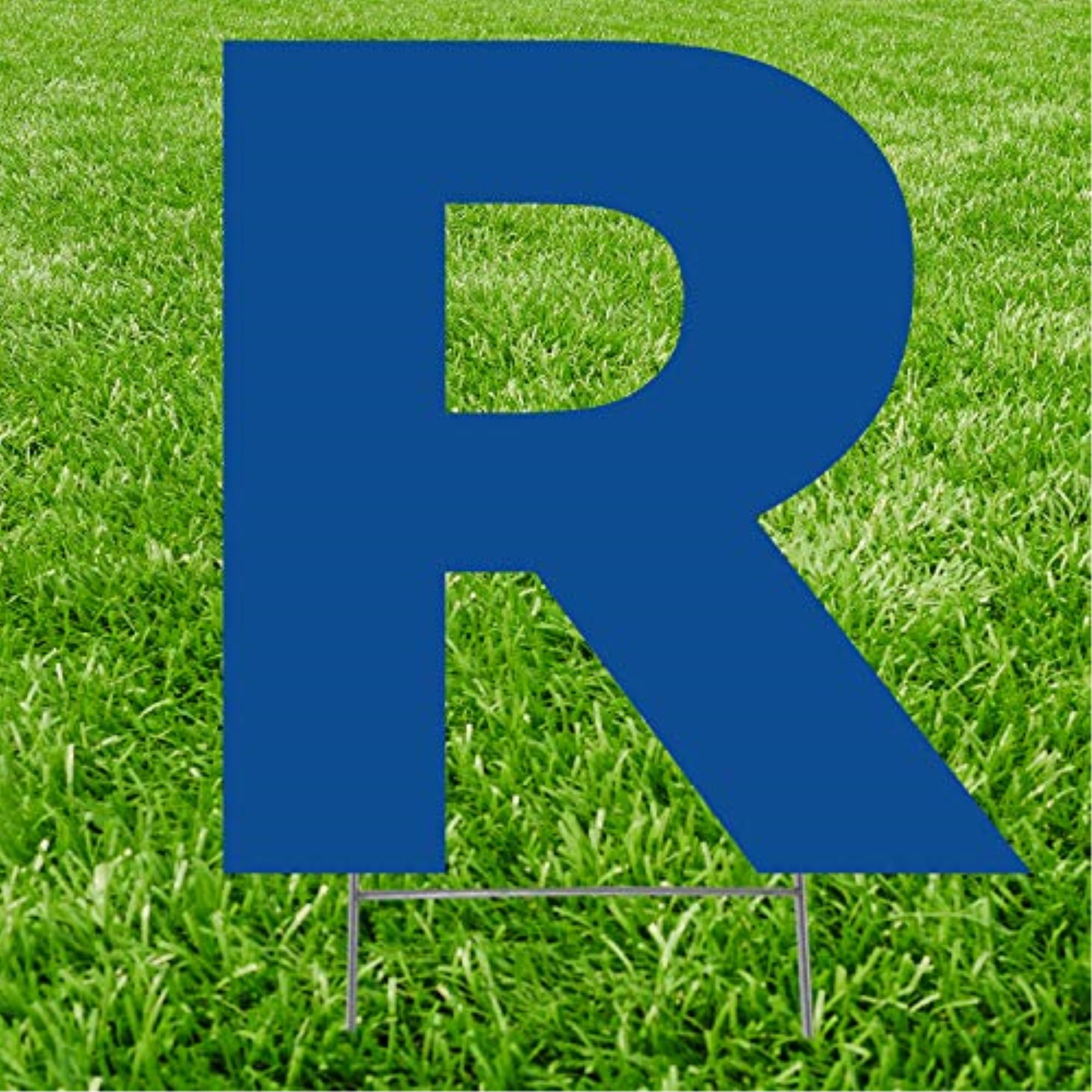 20 x 15 in. Letter R Yard Sign, Blue