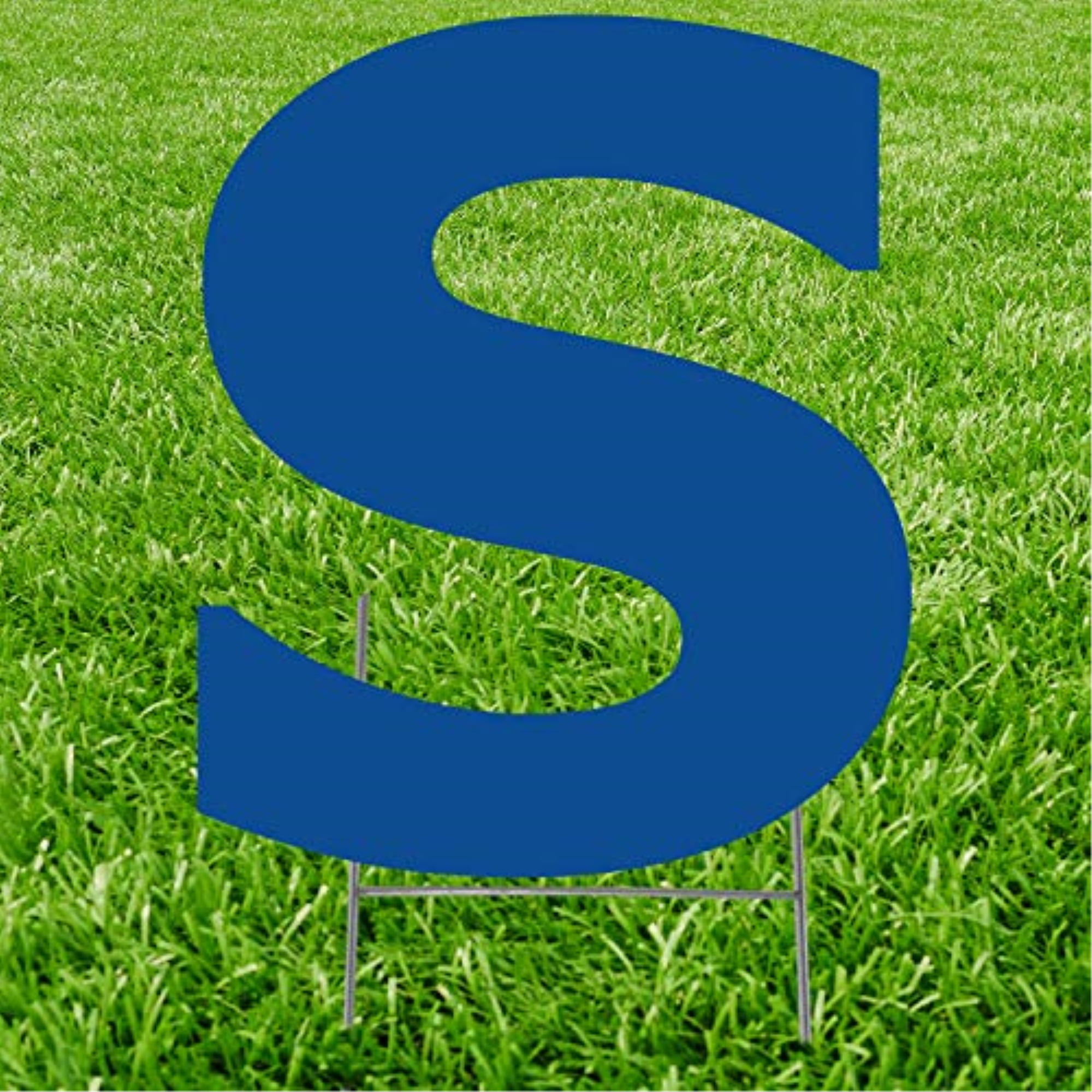 20 x 15 in. Letter S Yard Sign, Blue