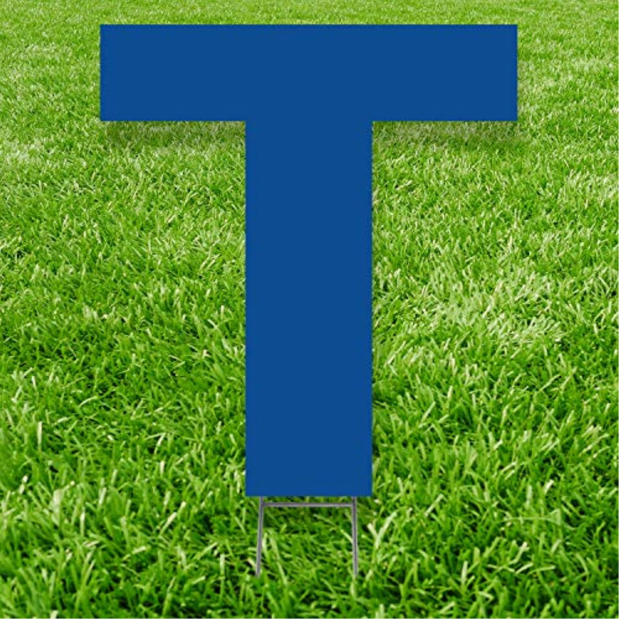 20 x 15 in. Letter T Yard Sign, Blue