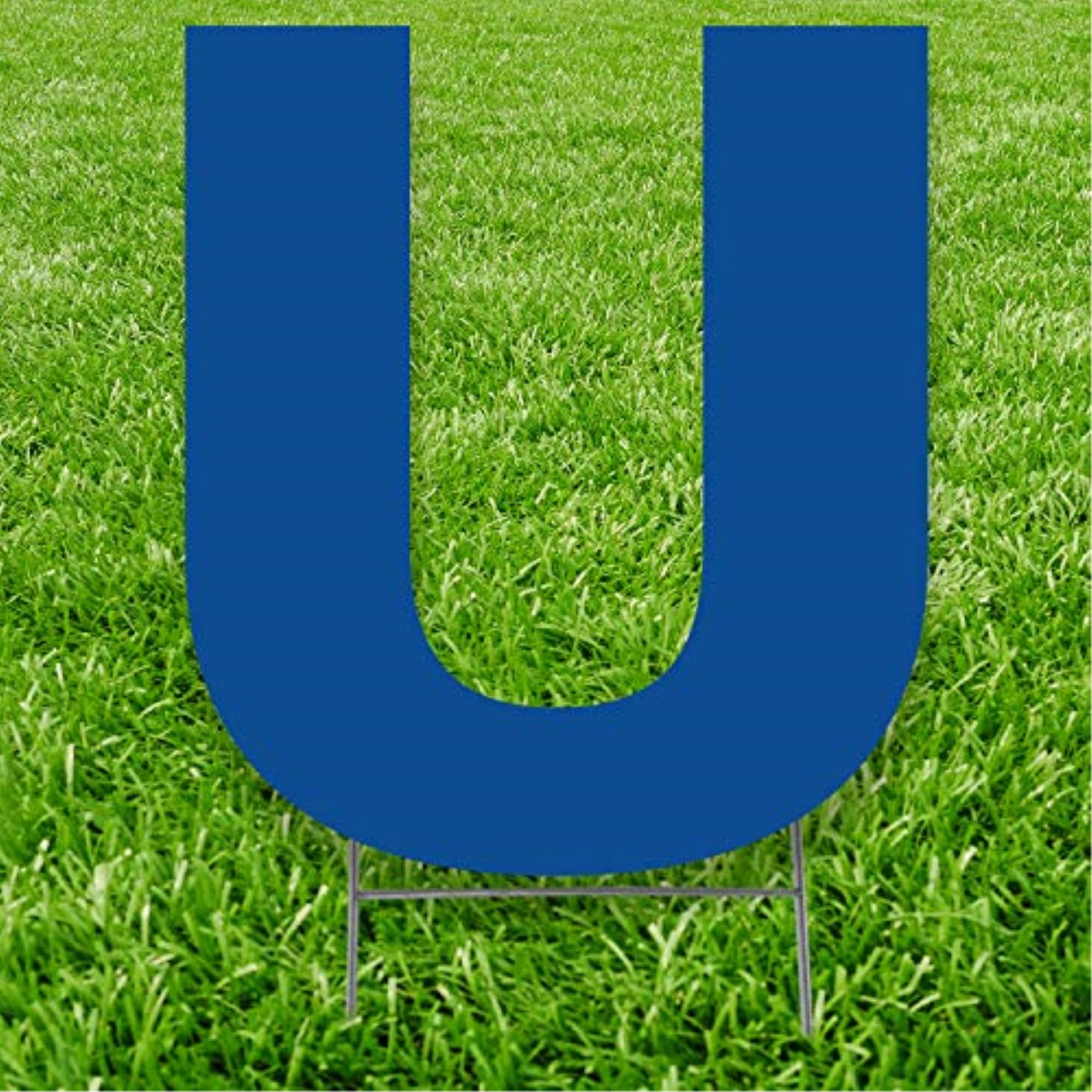 3301 20 x 15 in. Letter U Yard Sign, Blue