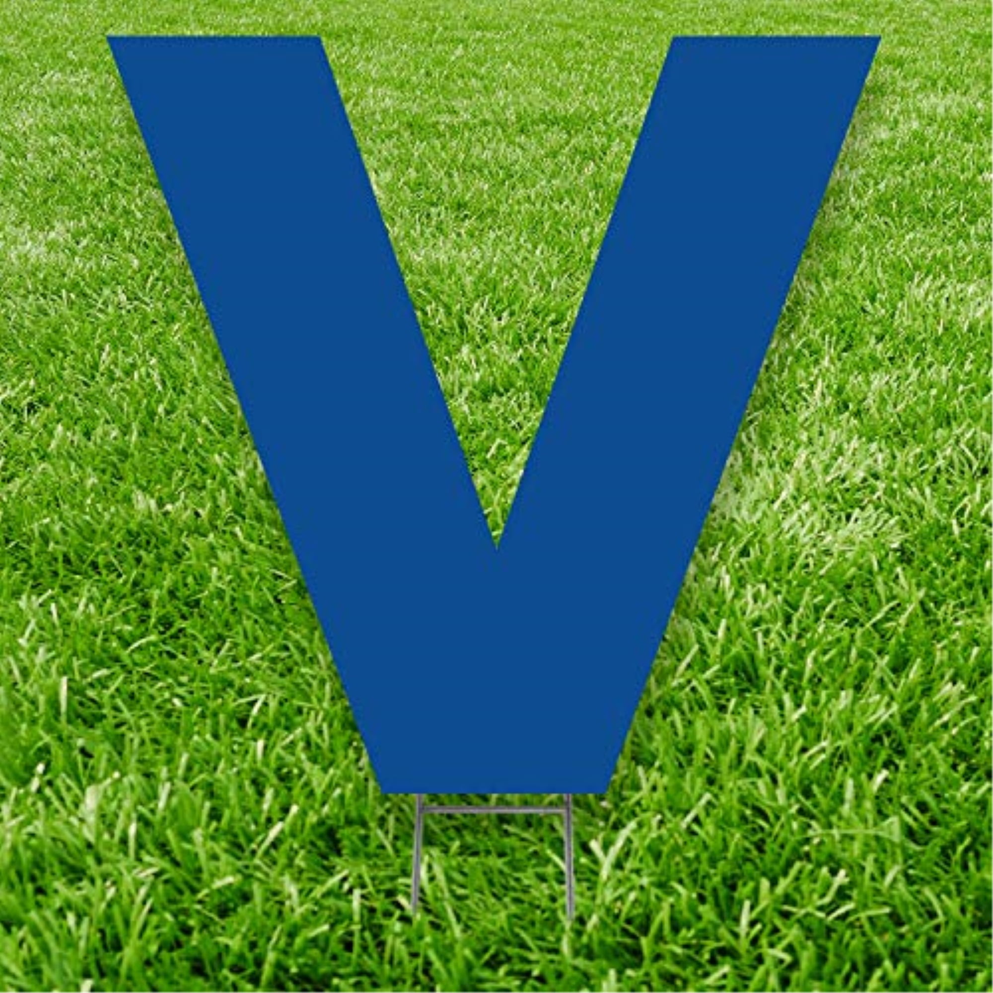 20 x 15 in. Letter V Yard Sign, Blue
