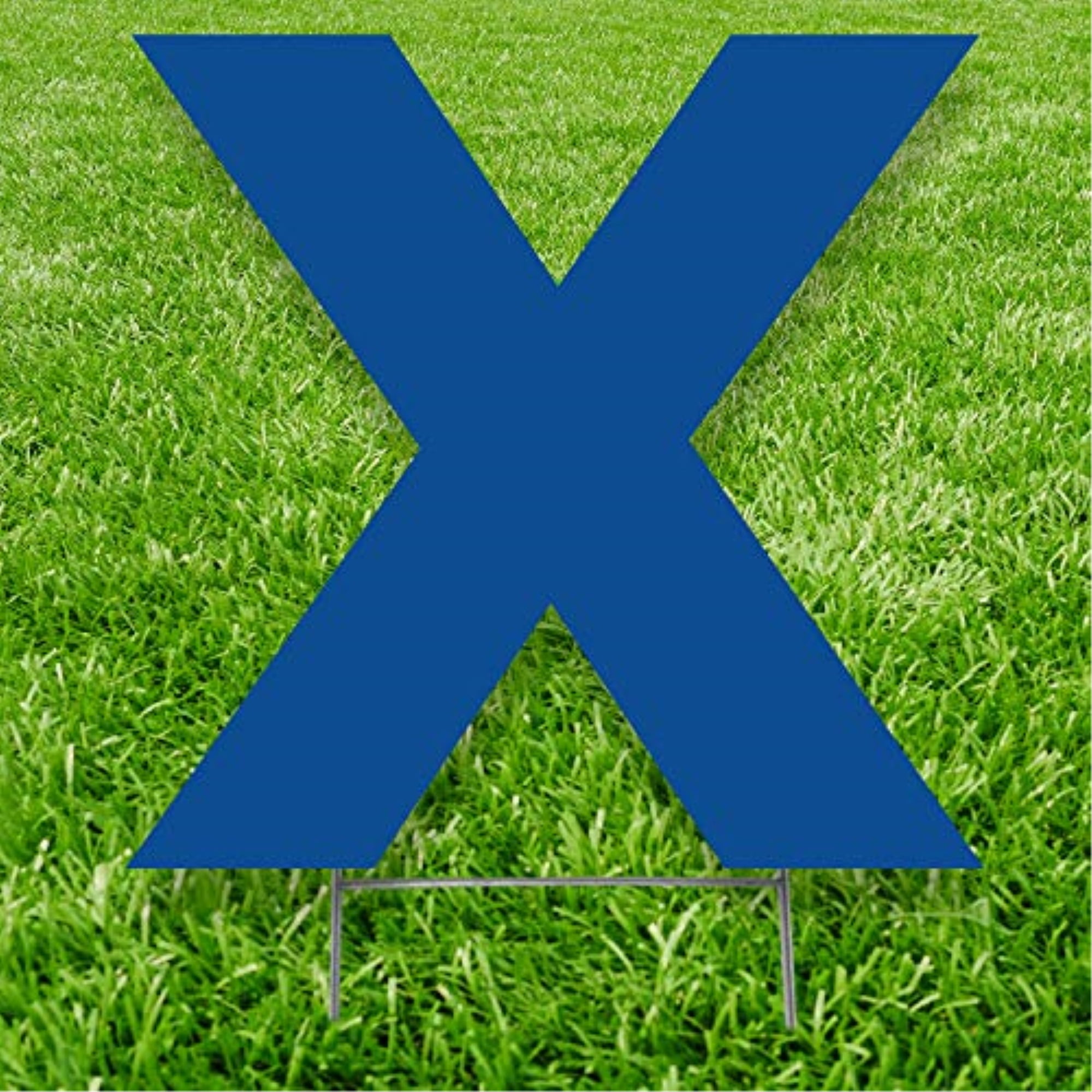 20 x 15 in. Letter X Yard Sign, Blue