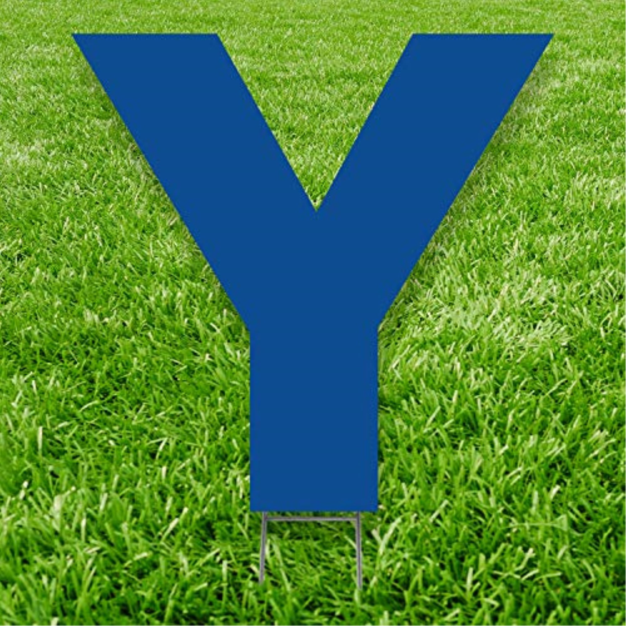 20 x 15 in. Letter Y Yard Sign, Blue