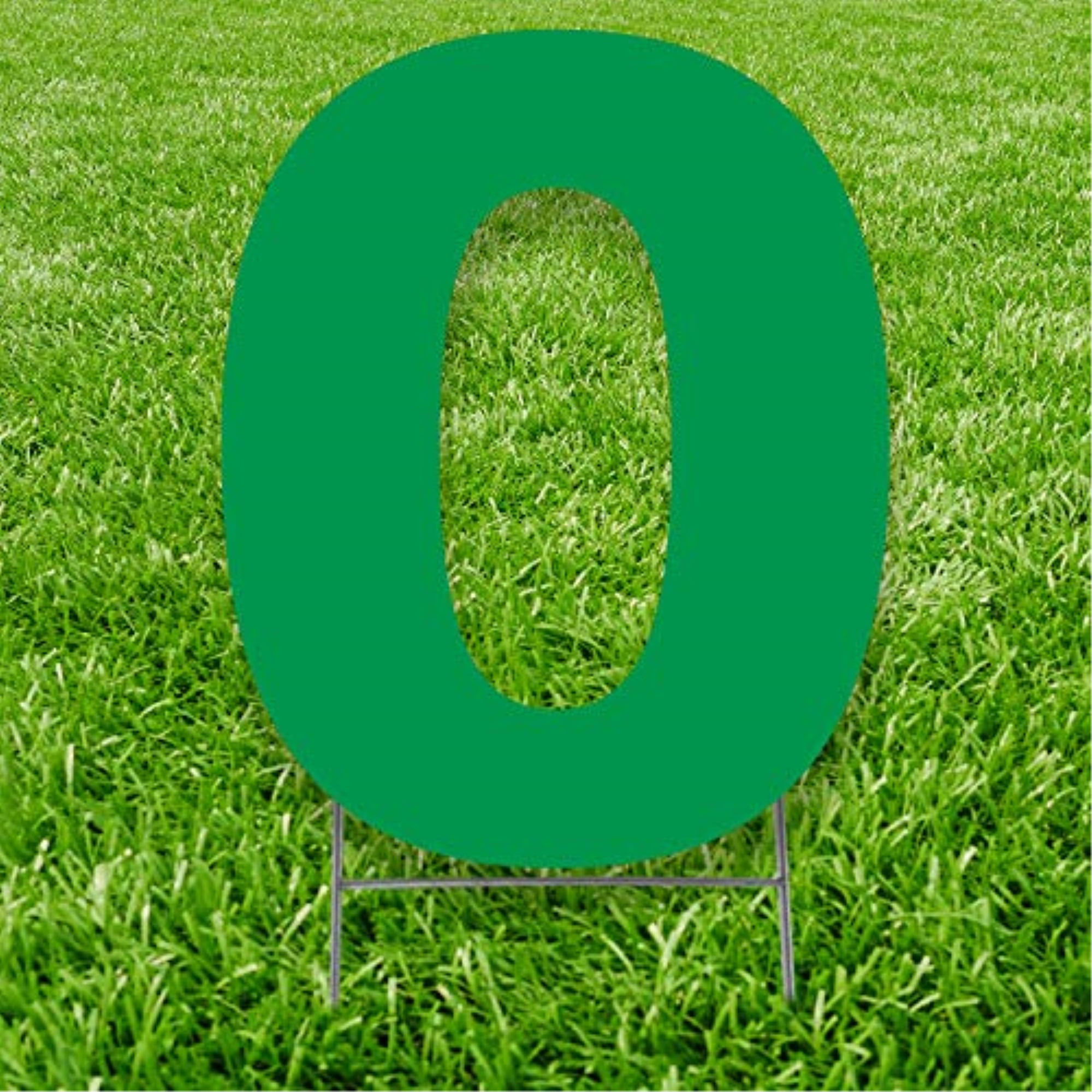 20 x 15 in. Number 0 Yard Sign, Green