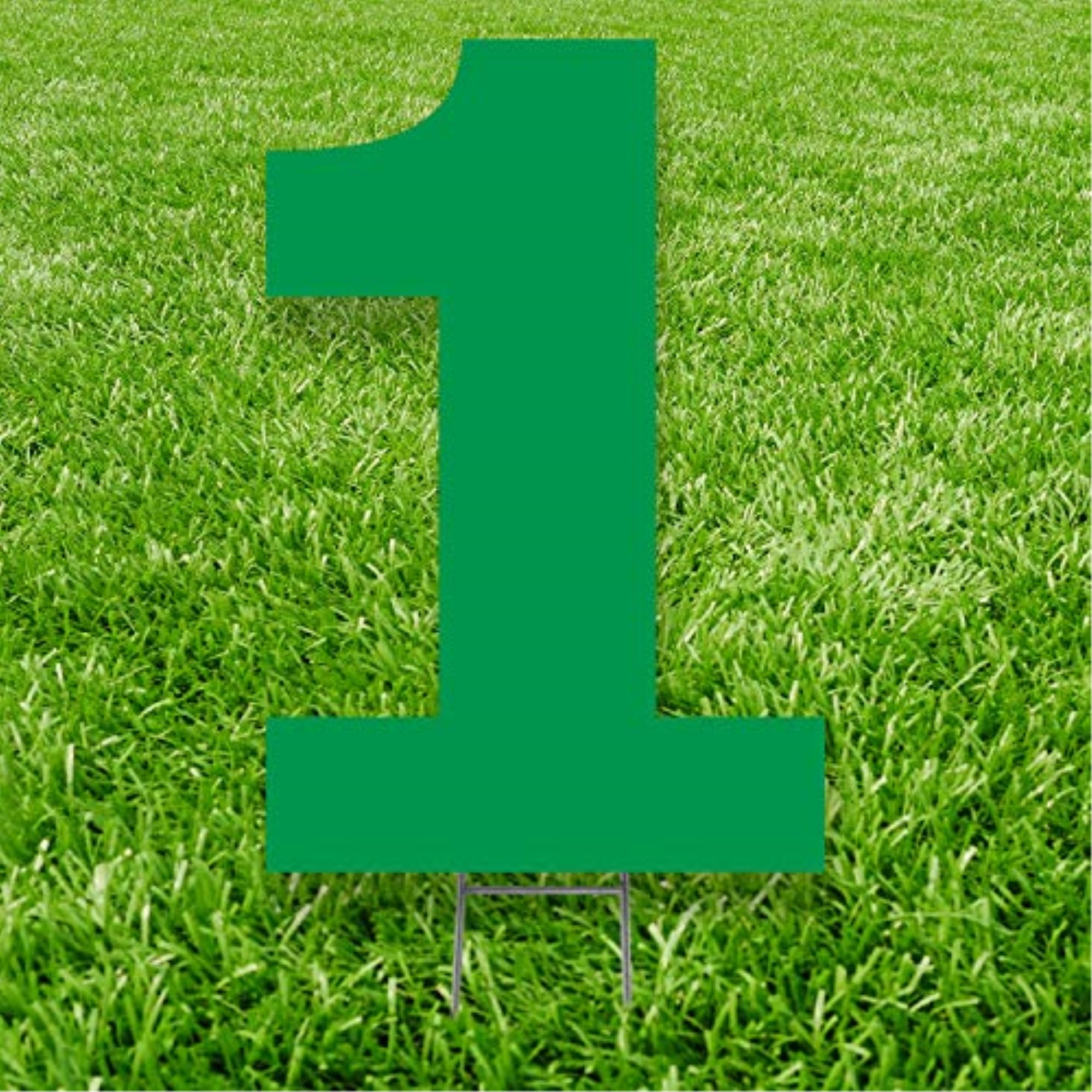 20 x 15 in. Number 1 Yard Sign, Green