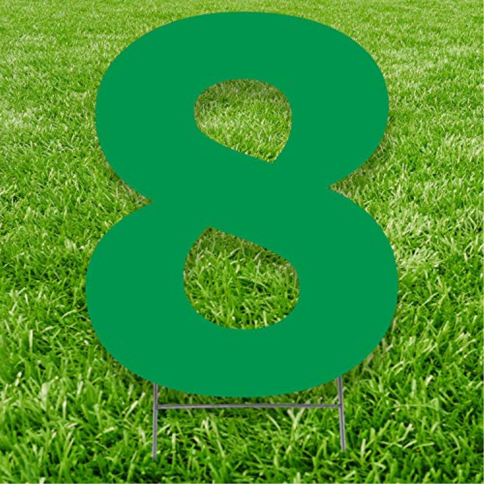 20 x 15 in. Number 8 Yard Sign, Green