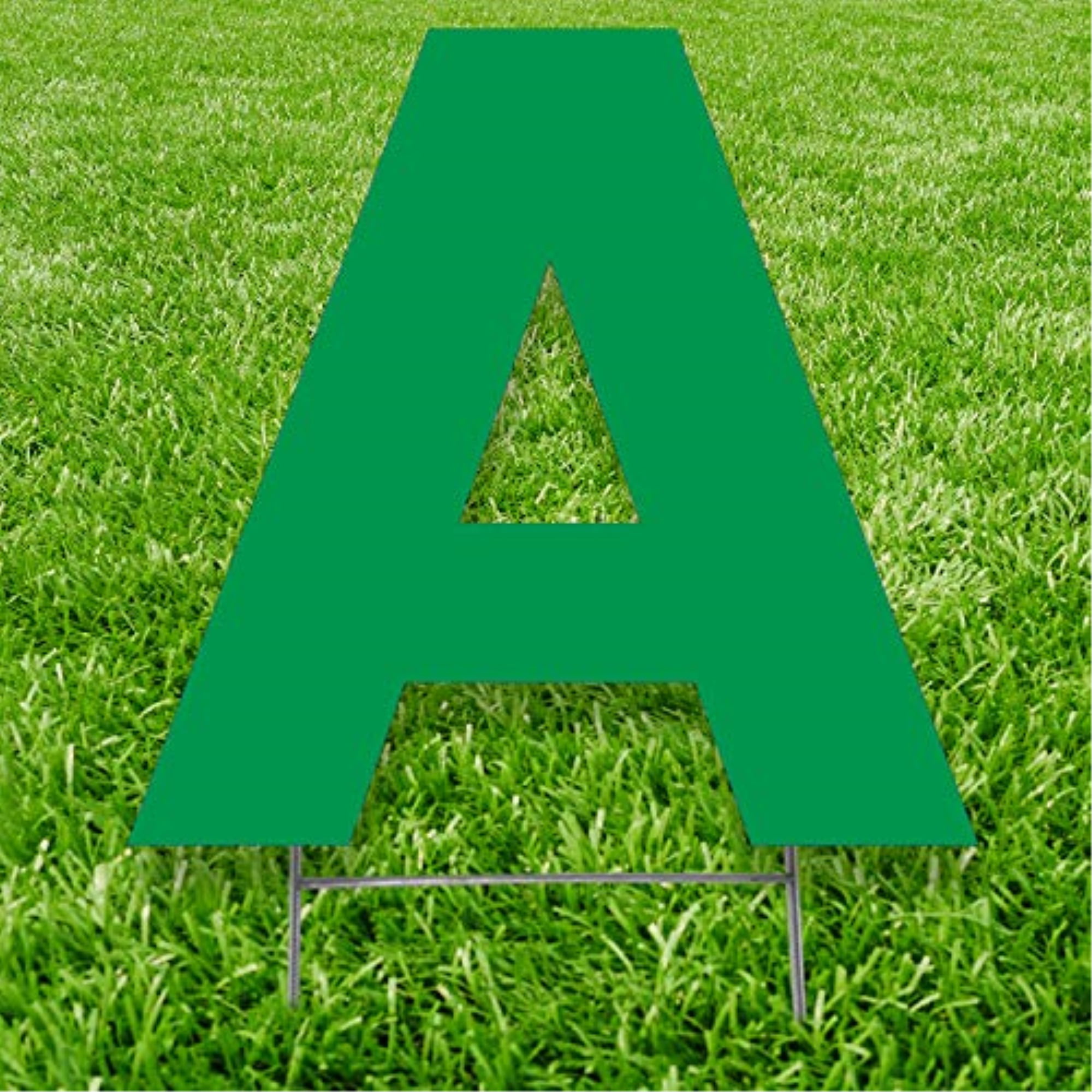 20 x 15 in. Letter A Yard Sign, Green