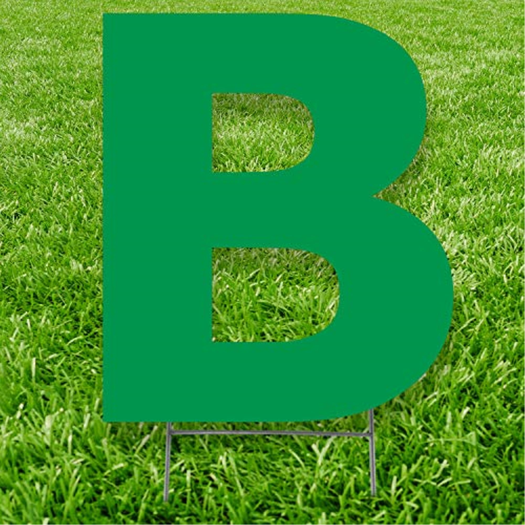 20 x 15 in. Letter B Yard Sign, Green