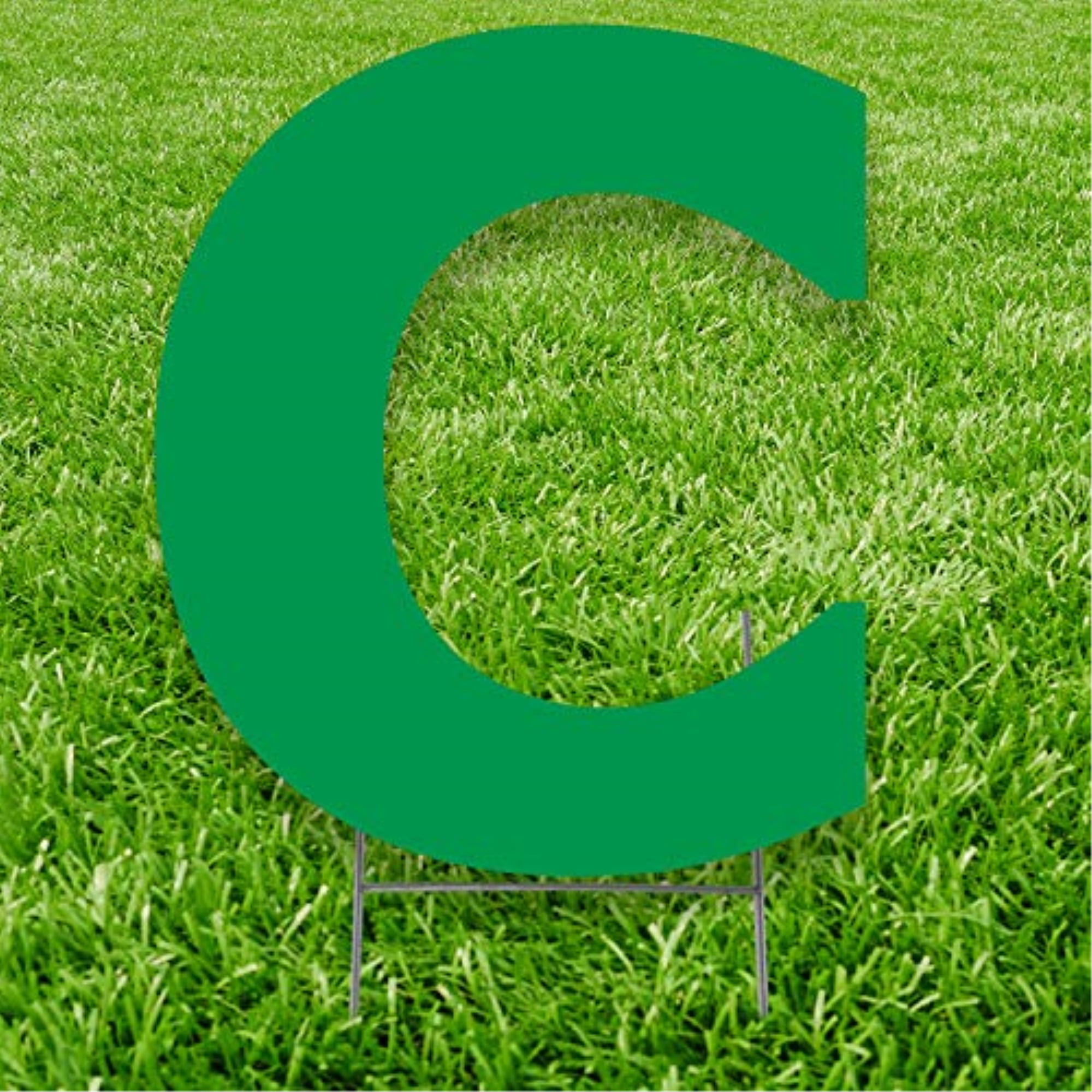 20 x 15 in. Letter C Yard Sign, Green