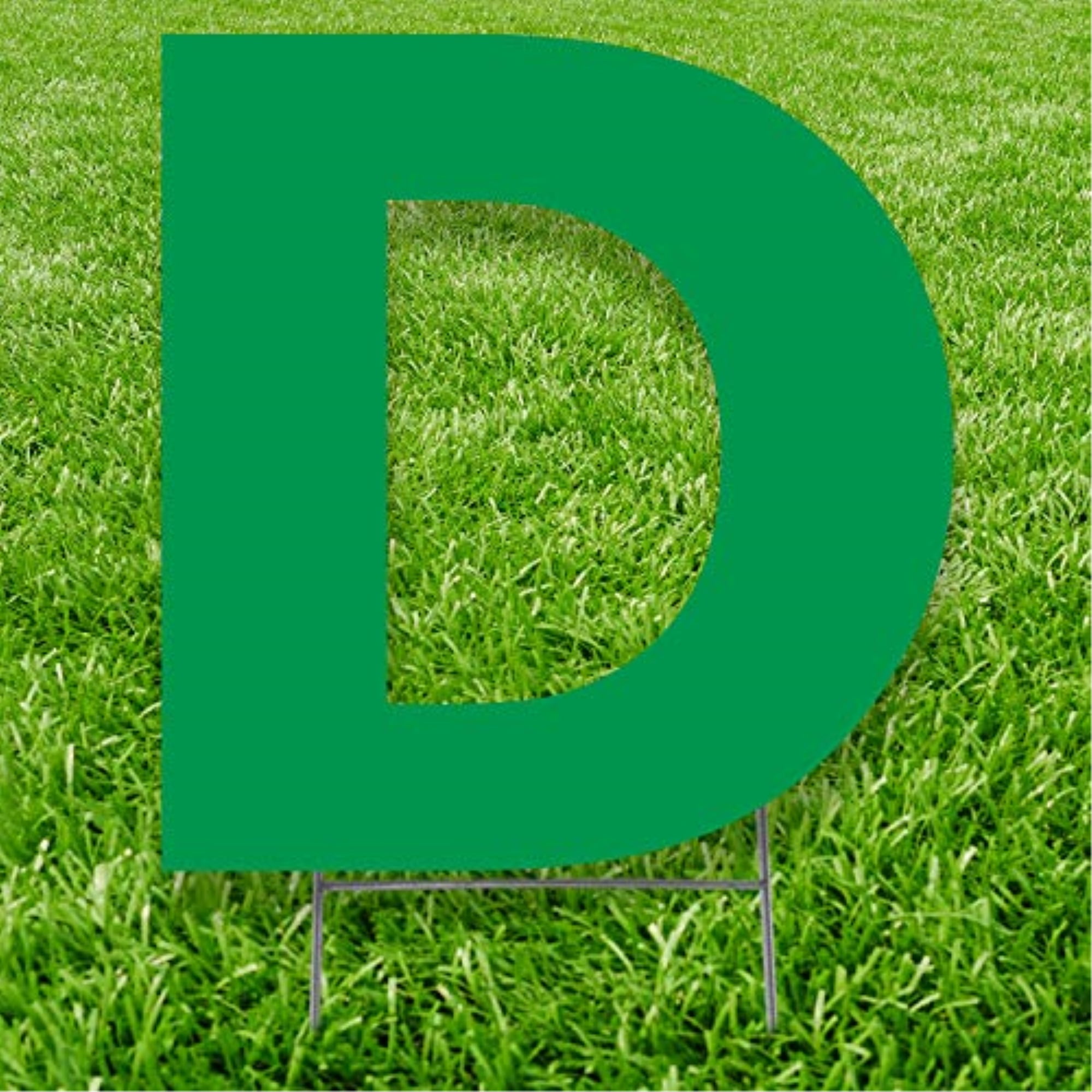 20 x 15 in. Letter D Yard Sign, Green