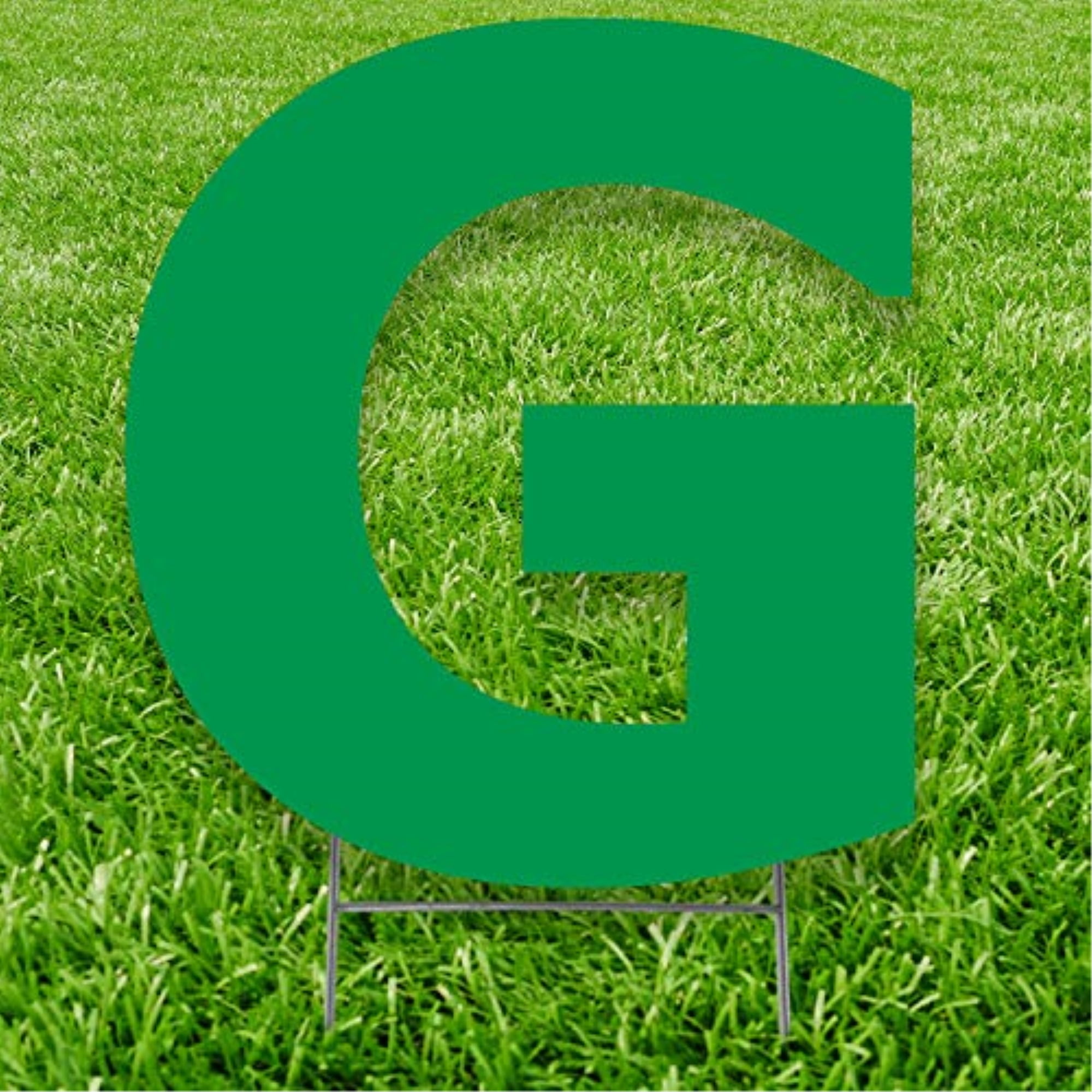 20 x 15 in. Letter G Yard Sign, Green