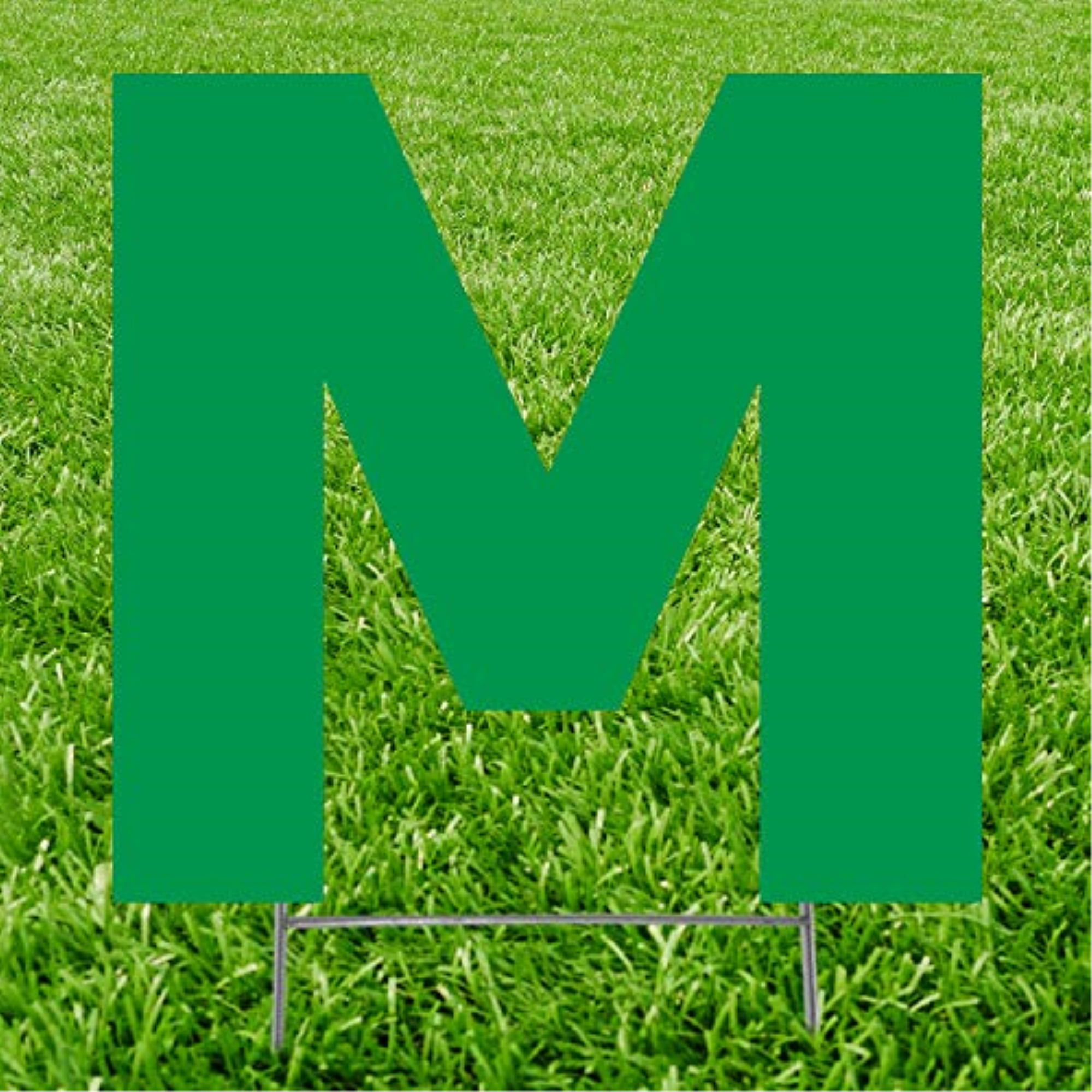 20 x 15 in. Letter M Yard Sign, Green