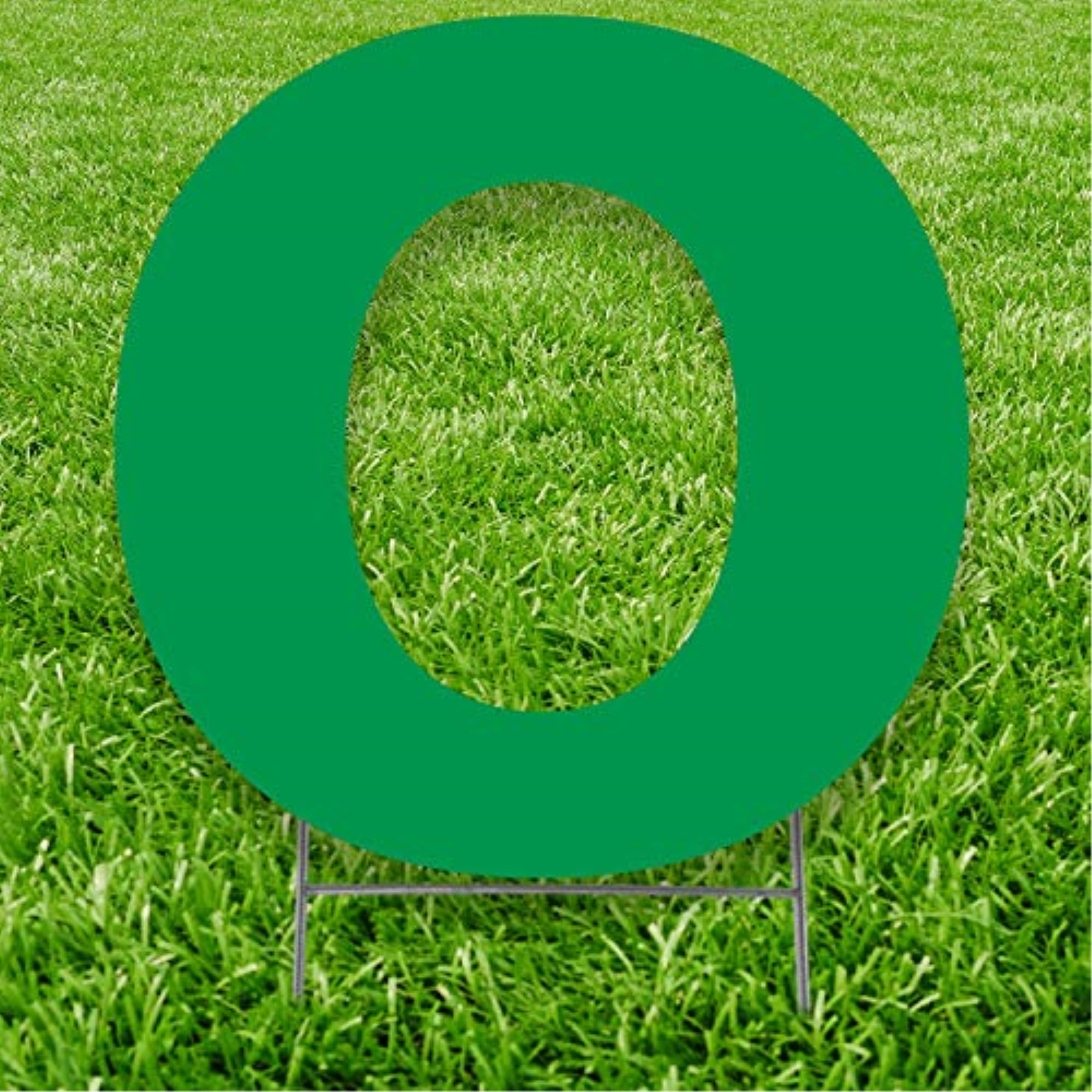 20 x 15 in. Letter O Yard Sign, Green