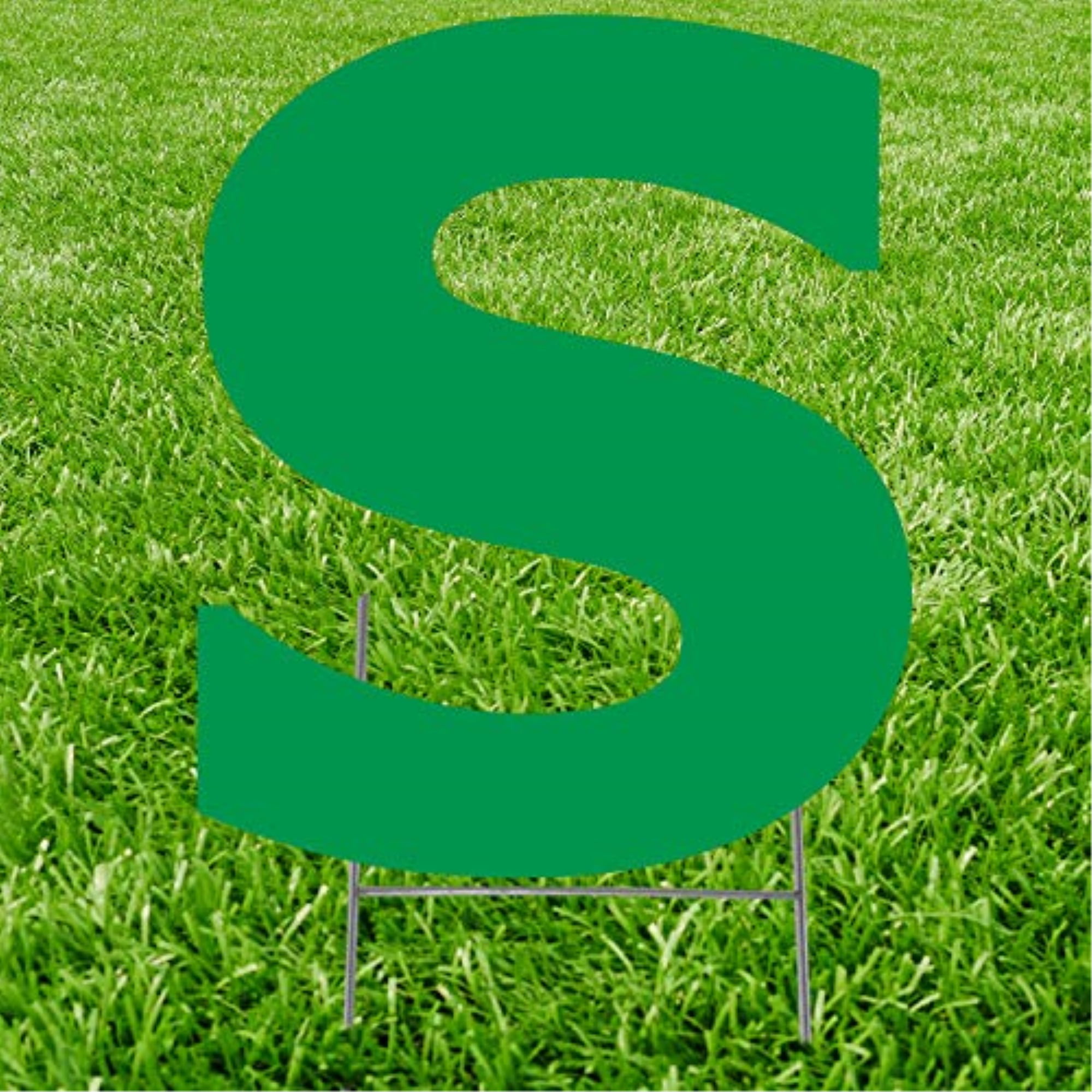 3337 20 x 15 in. Letter S Yard Sign, Green