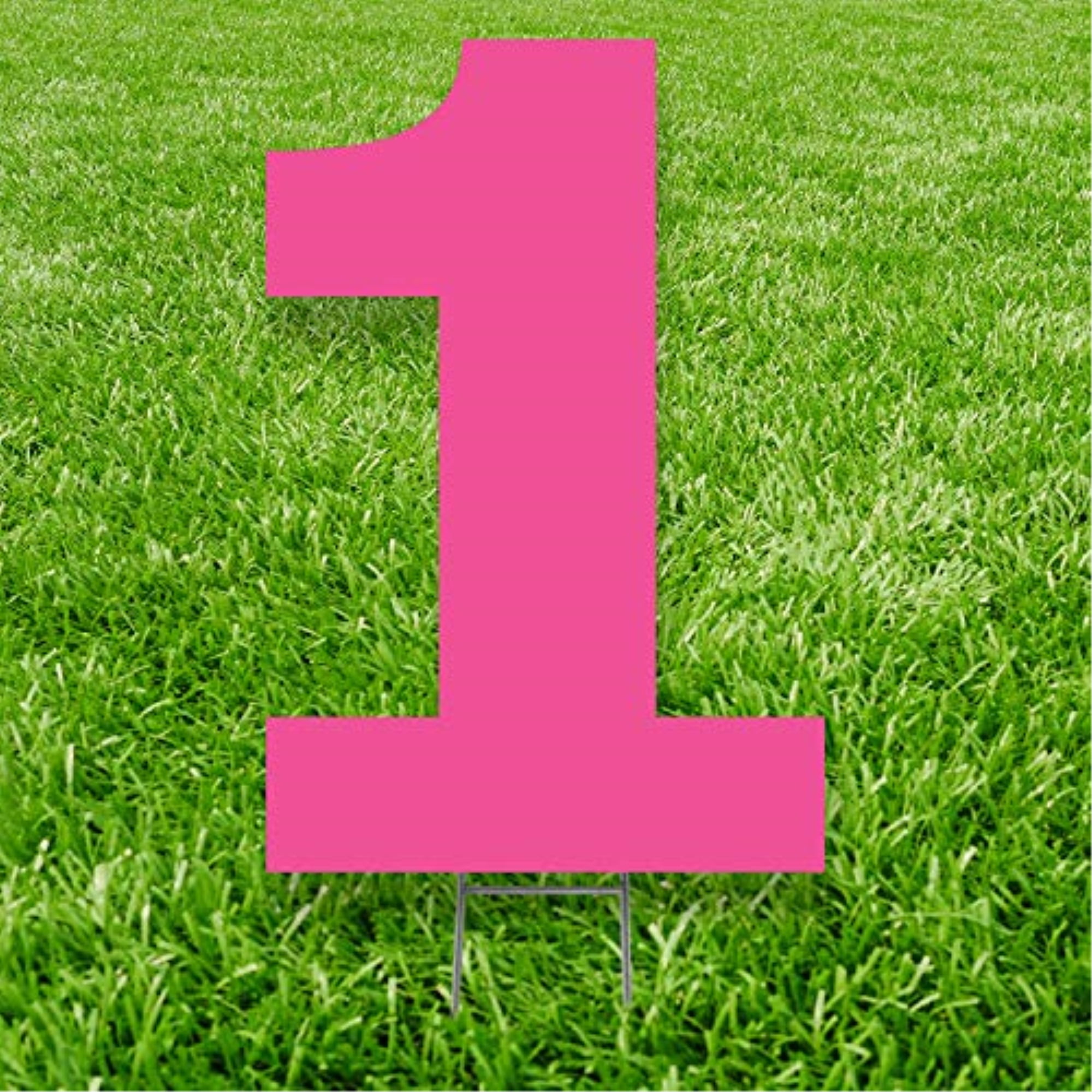 20 x 15 in. Number 1 Yard Sign, Pink