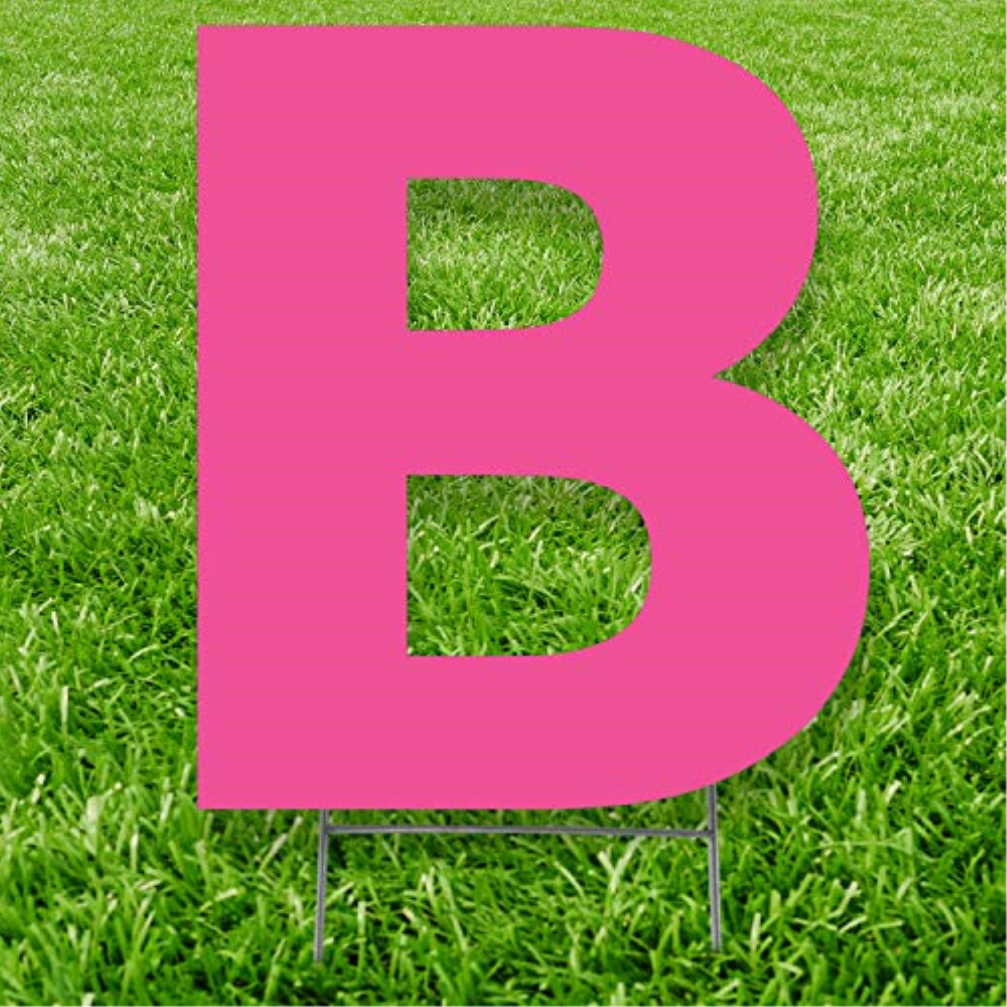 20 x 15 in. Letter B Yard Sign, Pink