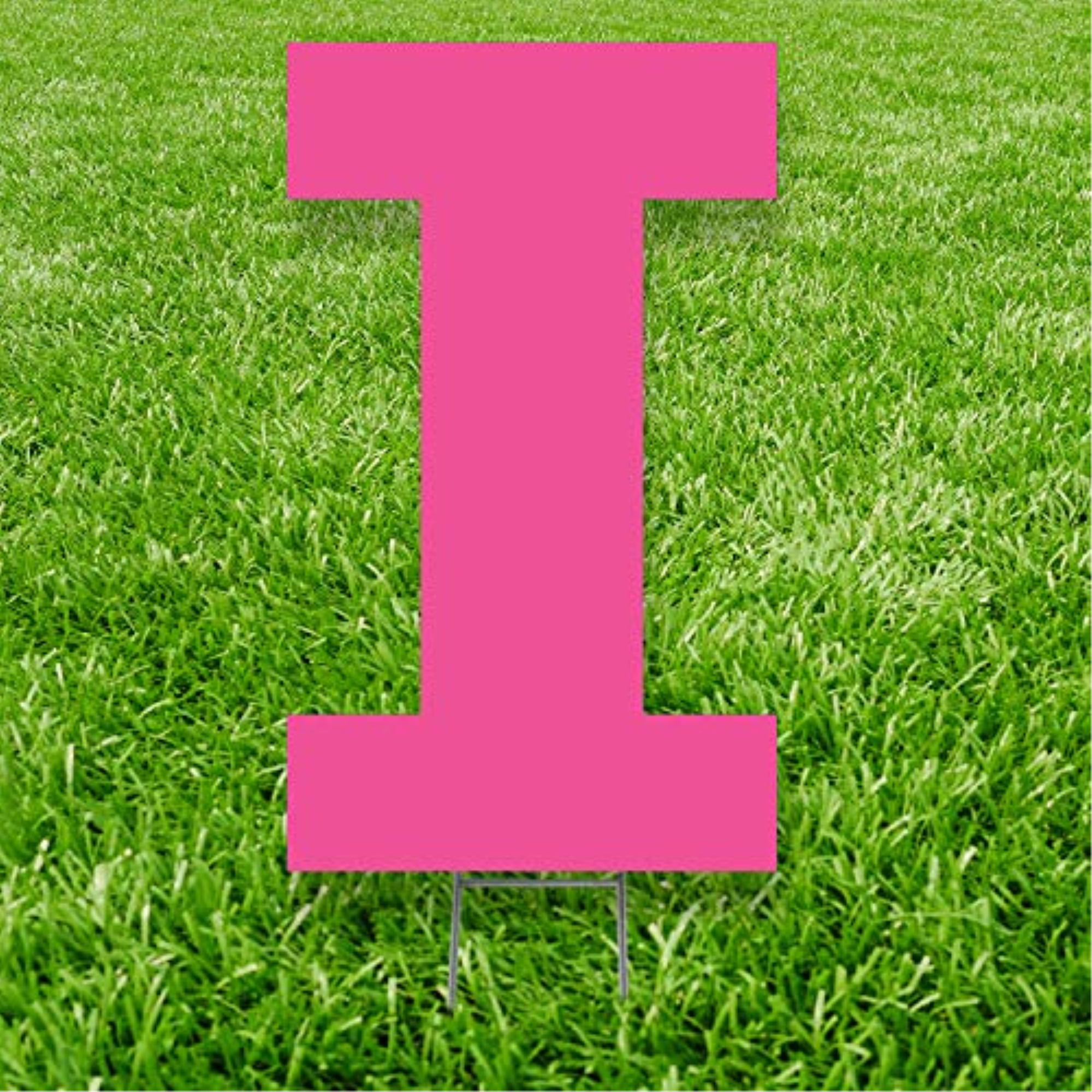20 x 15 in. Letter I Yard Sign, Pink