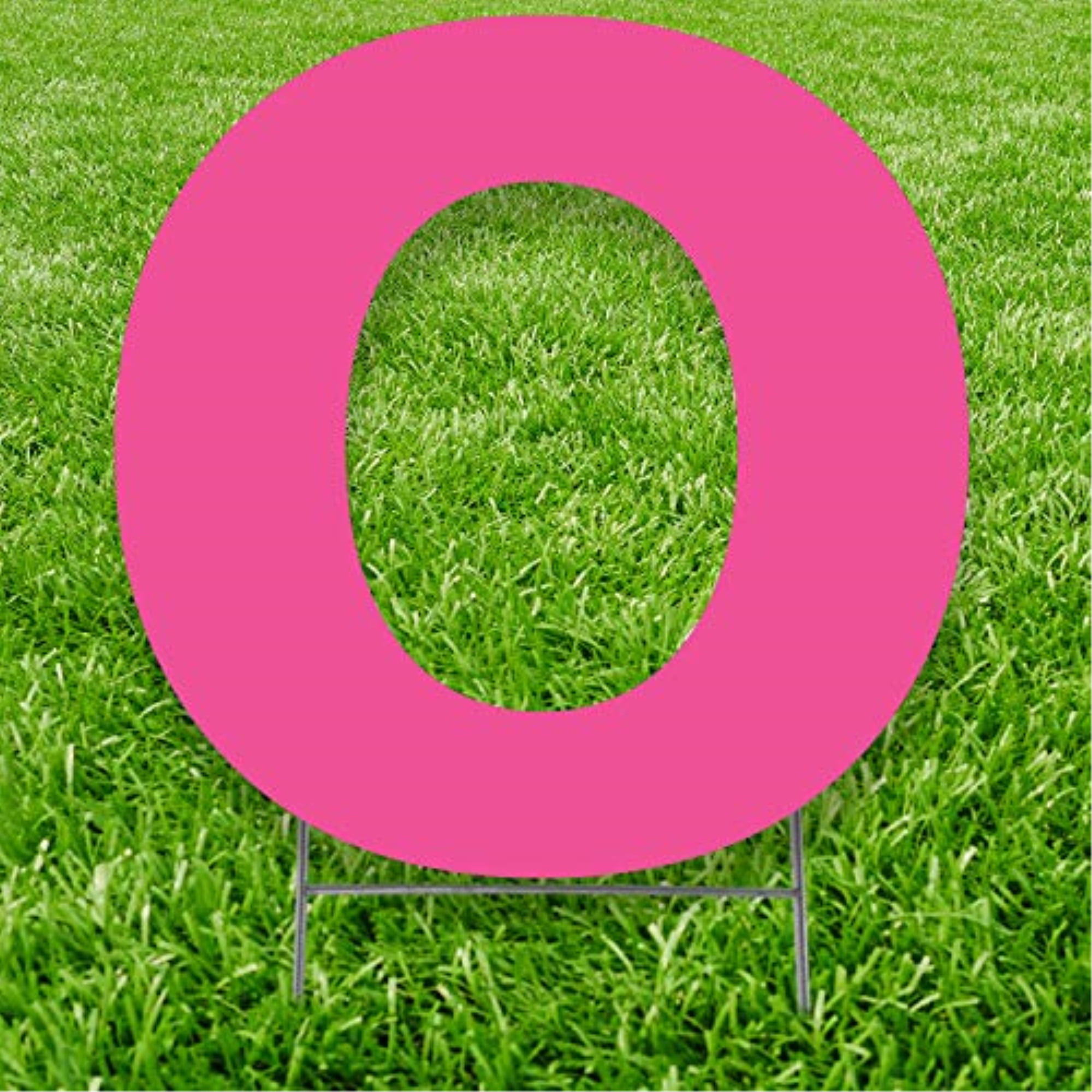 3371 20 x 15 in. Letter O Yard Sign, Pink