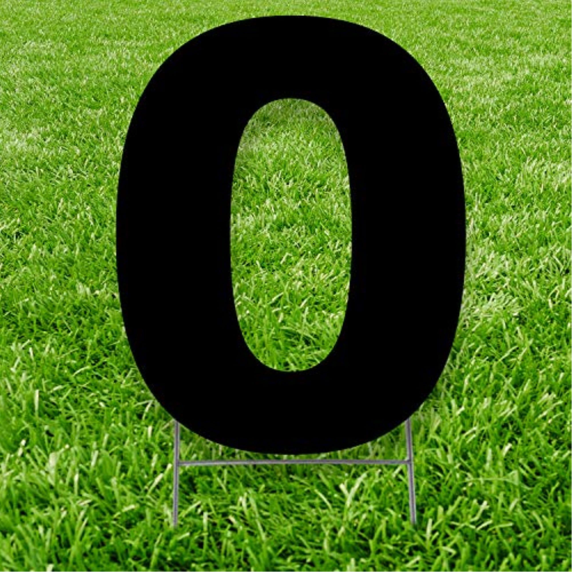 20 x 15 in. Number 0 Yard Sign, Black