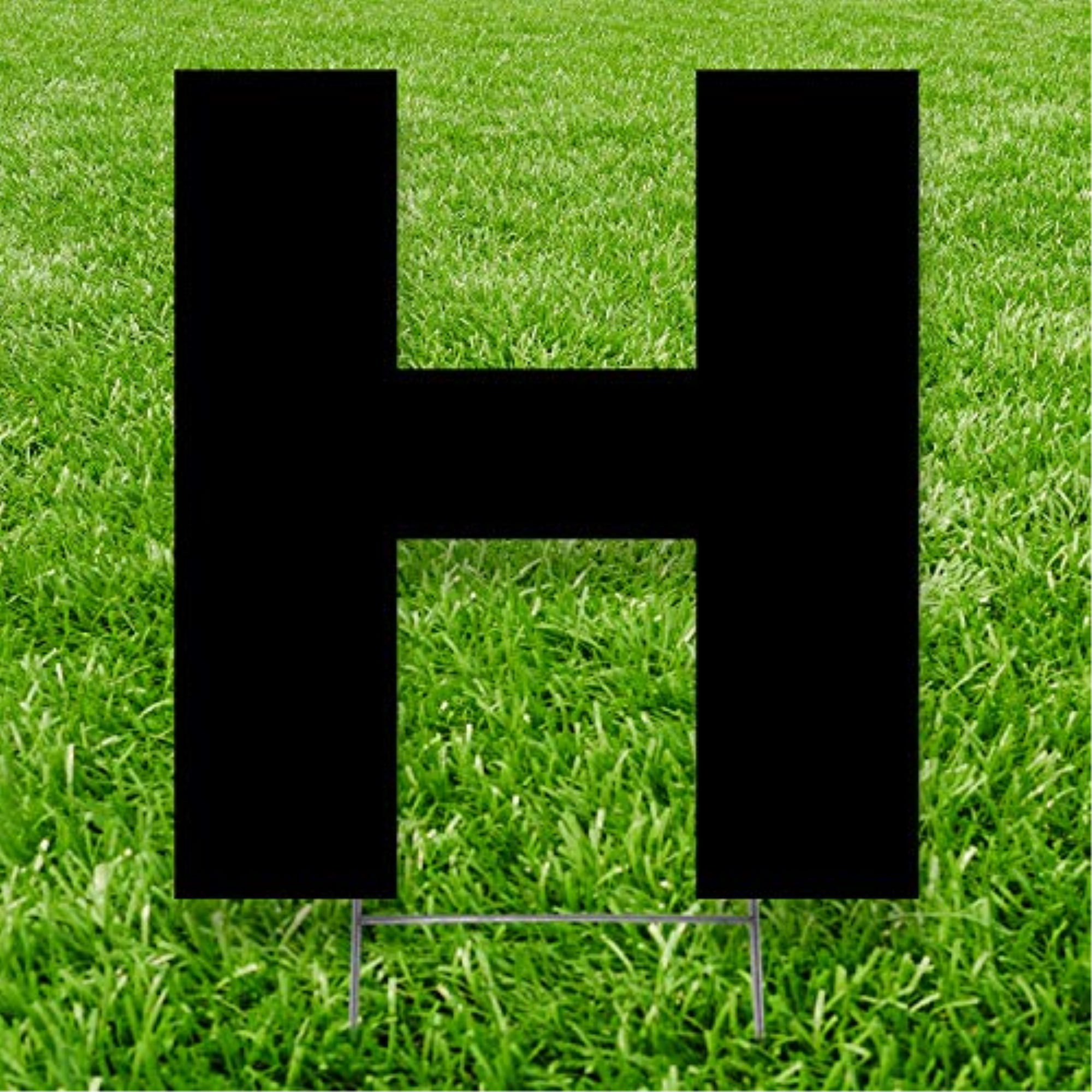 3402 20 x 15 in. Letter H Yard Sign, Black