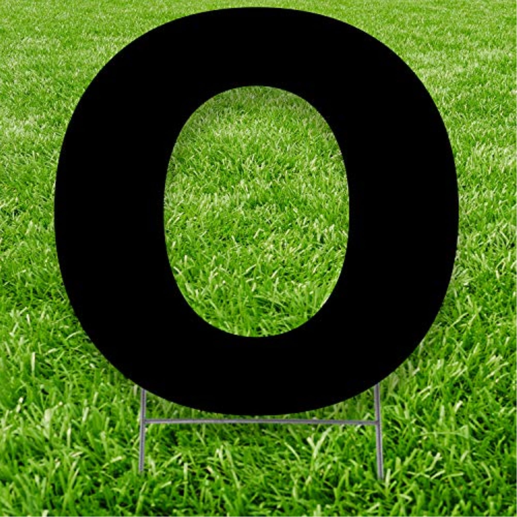 20 x 15 in. Letter O Yard Sign, Black