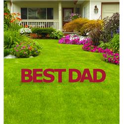 20 x 18 in. Best Dad Yard Sign, Red