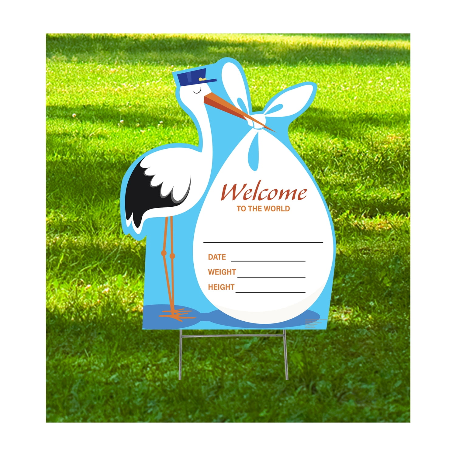 34 x 27 in. Its a Boy Stork Outdoor Yard Sign