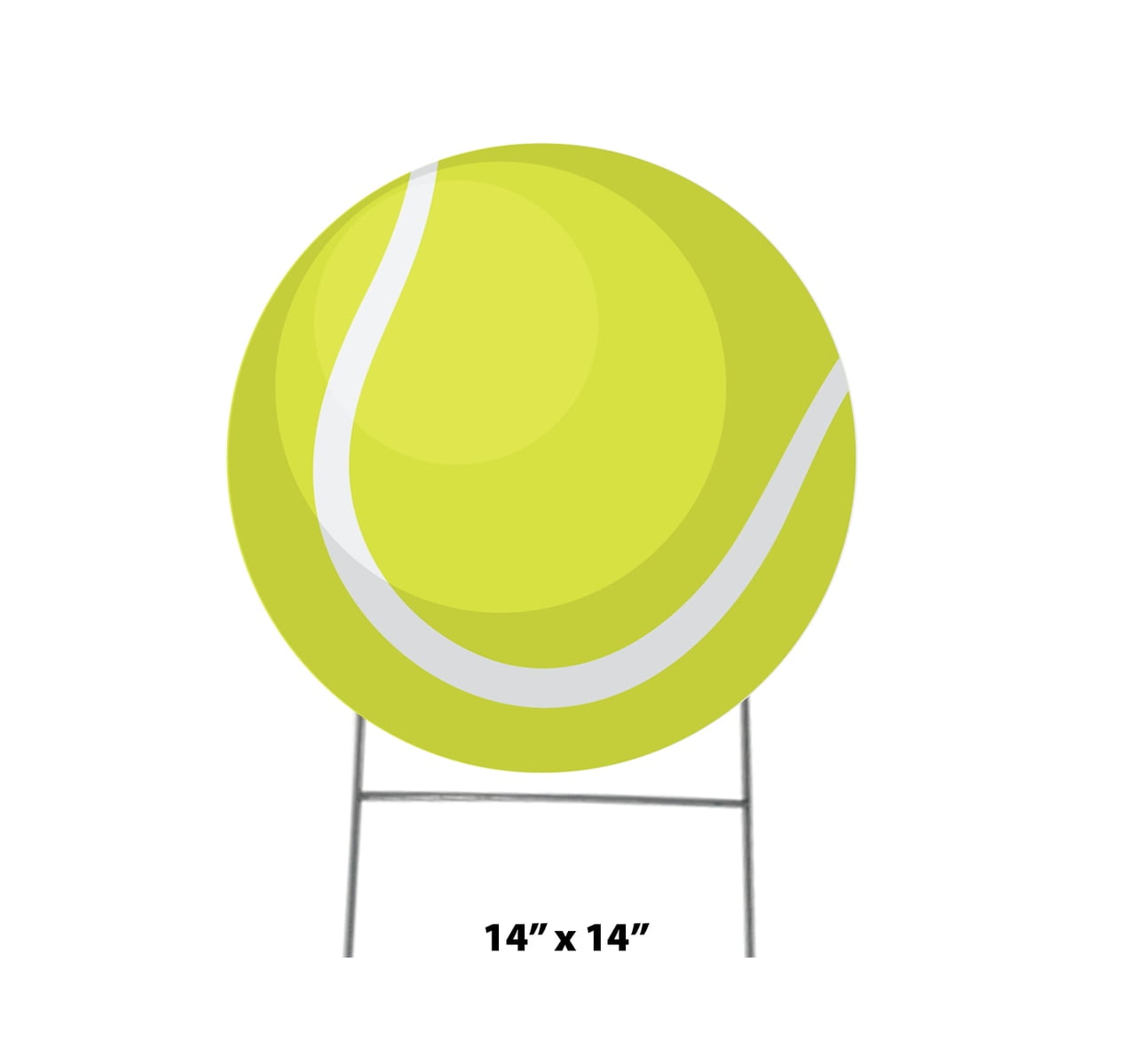 14 x 14 in. Tennis Ball Icon Yard Sign