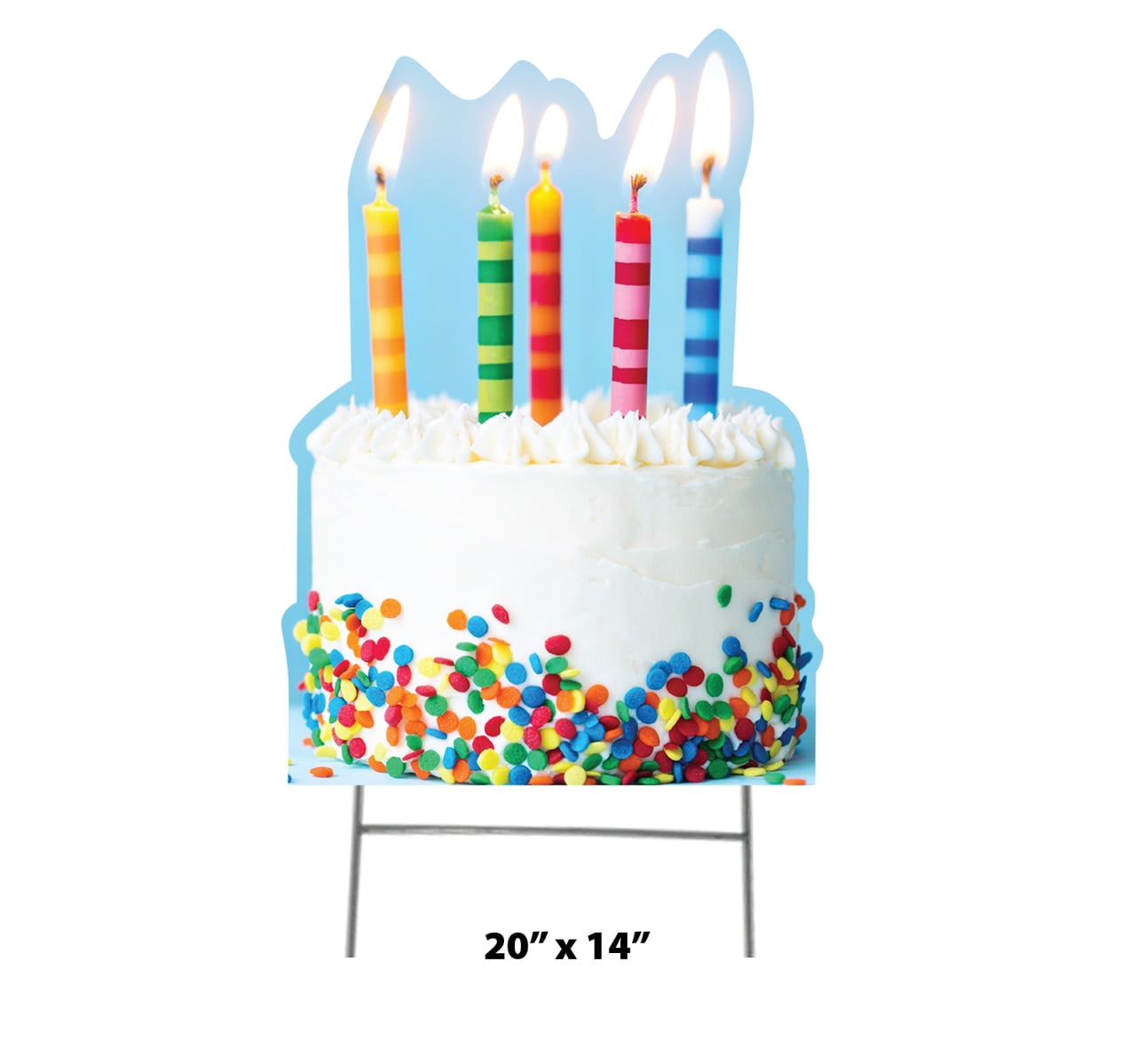 3455 20 x 16 in. Birthday Cake Icon Yard Sign
