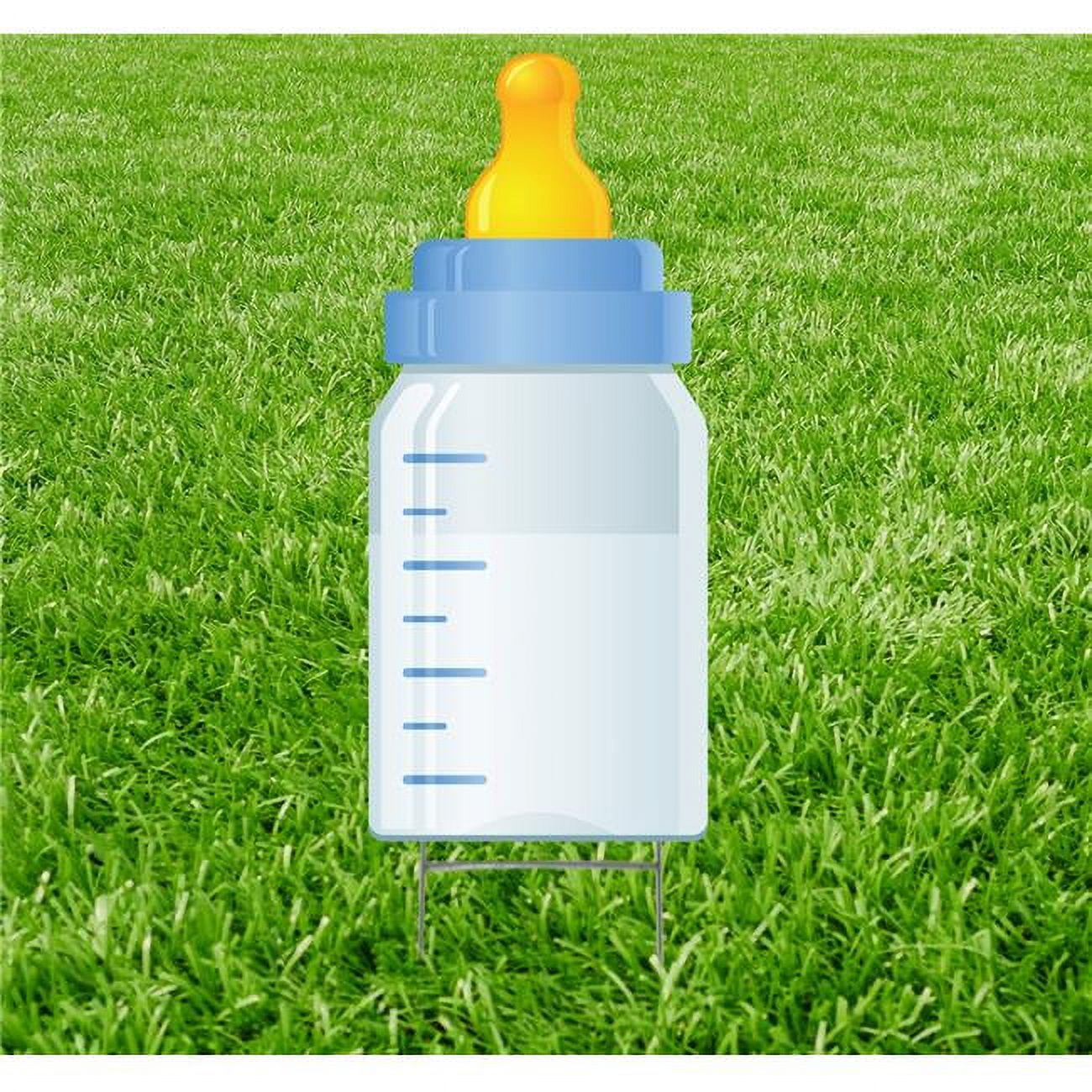 20 x 8 in. Baby Bottle Icon Yard Sign, Blue