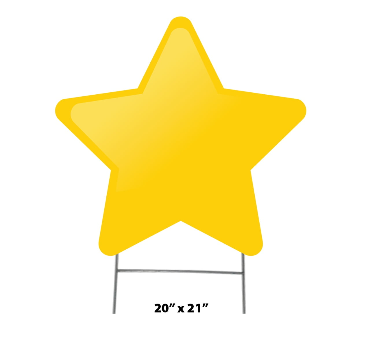 20 x 21 in. Star Icon Yard Sign, Yellow
