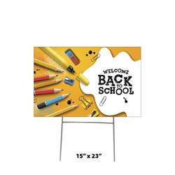15 x 23 in. Welcome Back to School Yard Sign