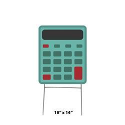 18 x 14 in. School Calculator Yard Sign