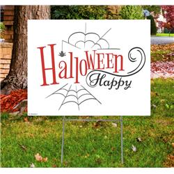 23 x 18 in. Happy Halloween 1 Yard Sign, Red