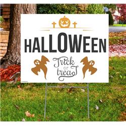 3473 18 x 23 in. Halloween Trick or Treat 3 Yard Sign, Ghosts