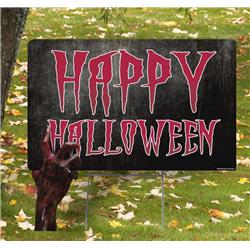 23 x 21 in. Happy Halloween Hand 3 Yard Sign