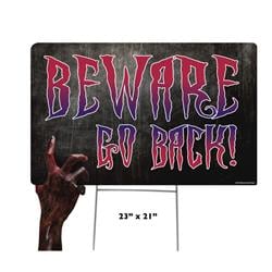 23 x 21 in. Beware Halloween Hand 4 Yard Sign