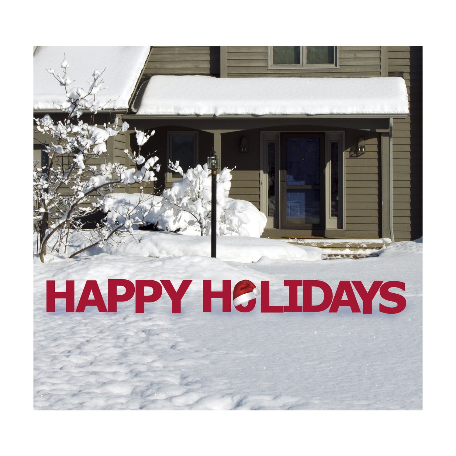 20 x 19 in. Happy Holidays Yard Sign Set