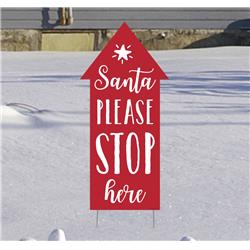 35 x 16 in. Santa Stop Here Yard Sign