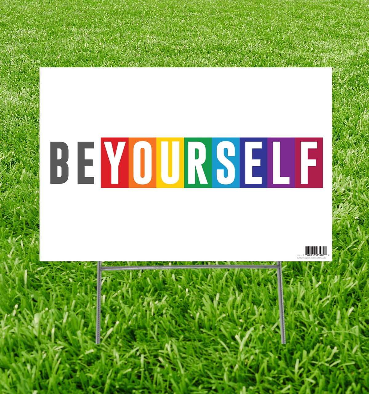 15 x 23 in. LGBT Be Yourself Yard Sign