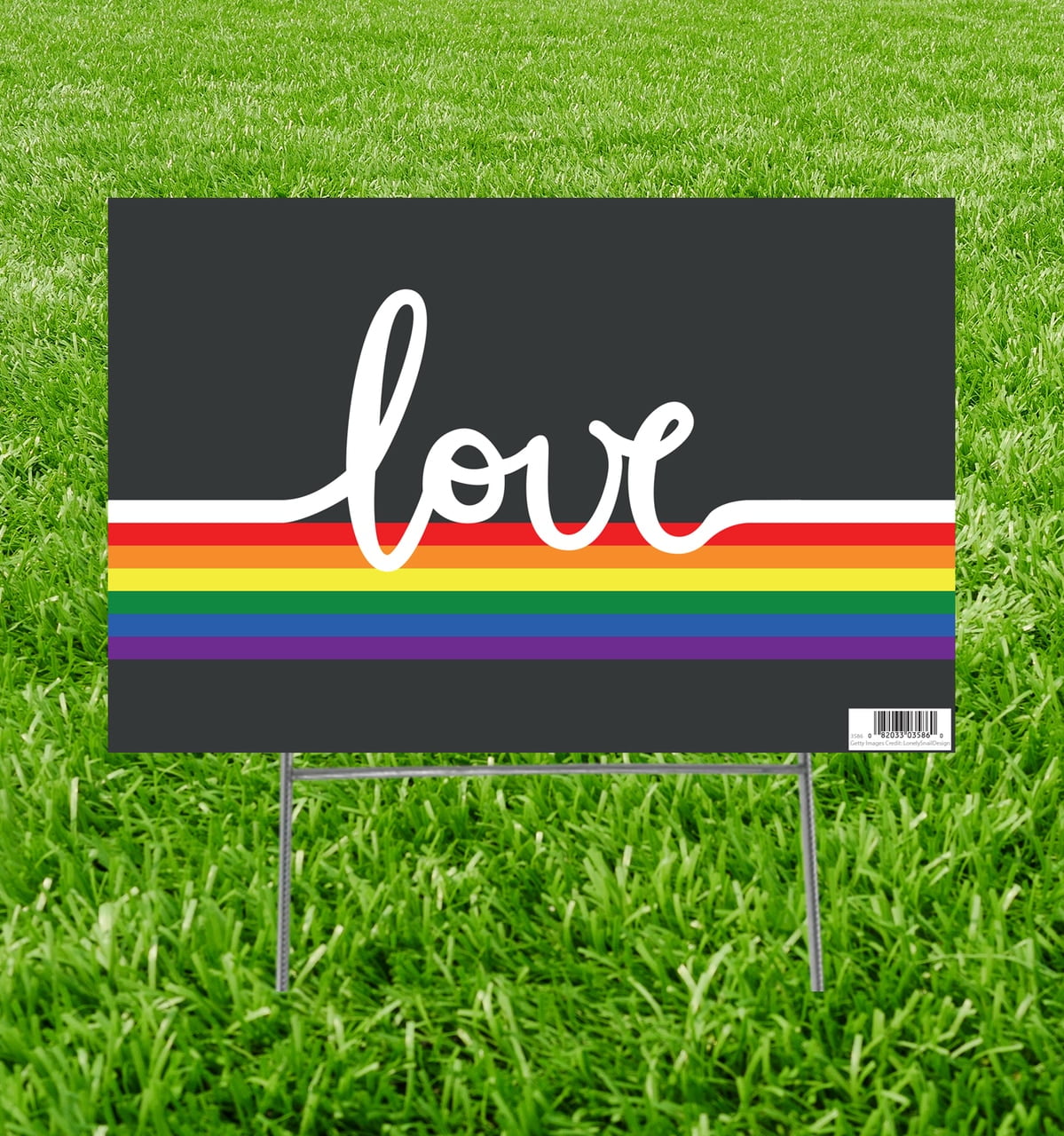 15 x 23 in. LGBT Love Yard Sign